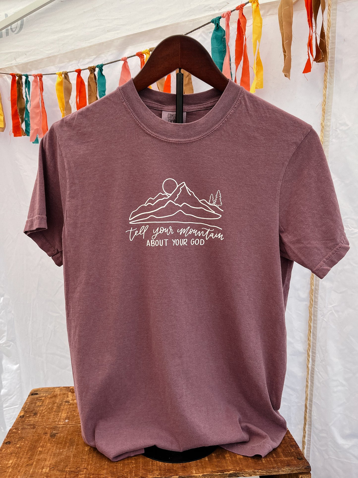 Tell Your Mountain | handlettered t-shirt