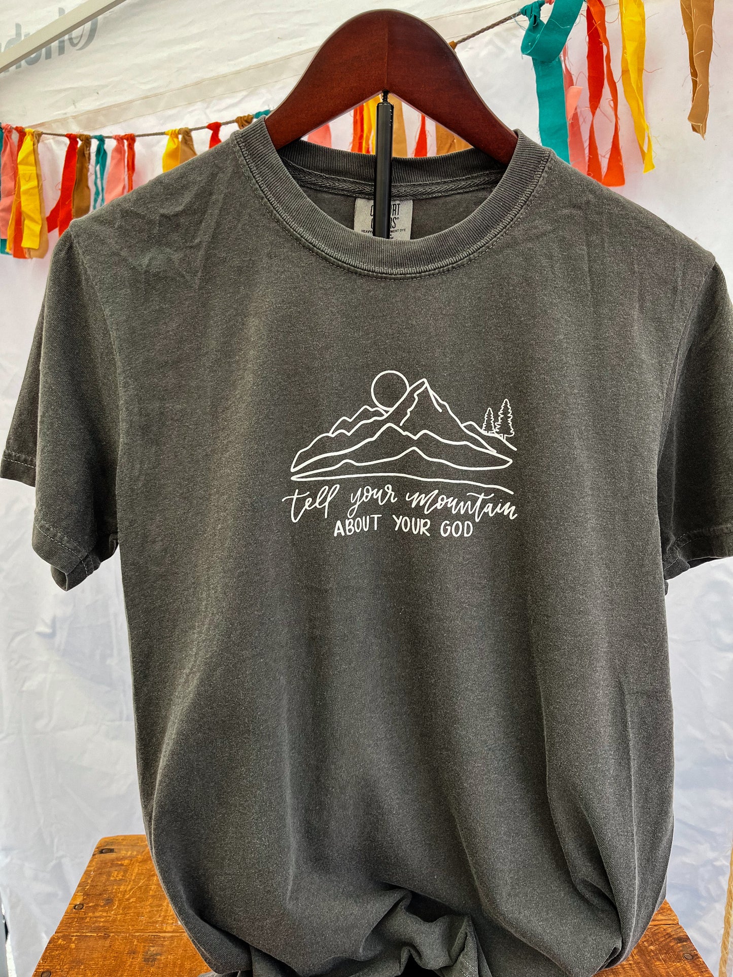 Tell Your Mountain | handlettered t-shirt