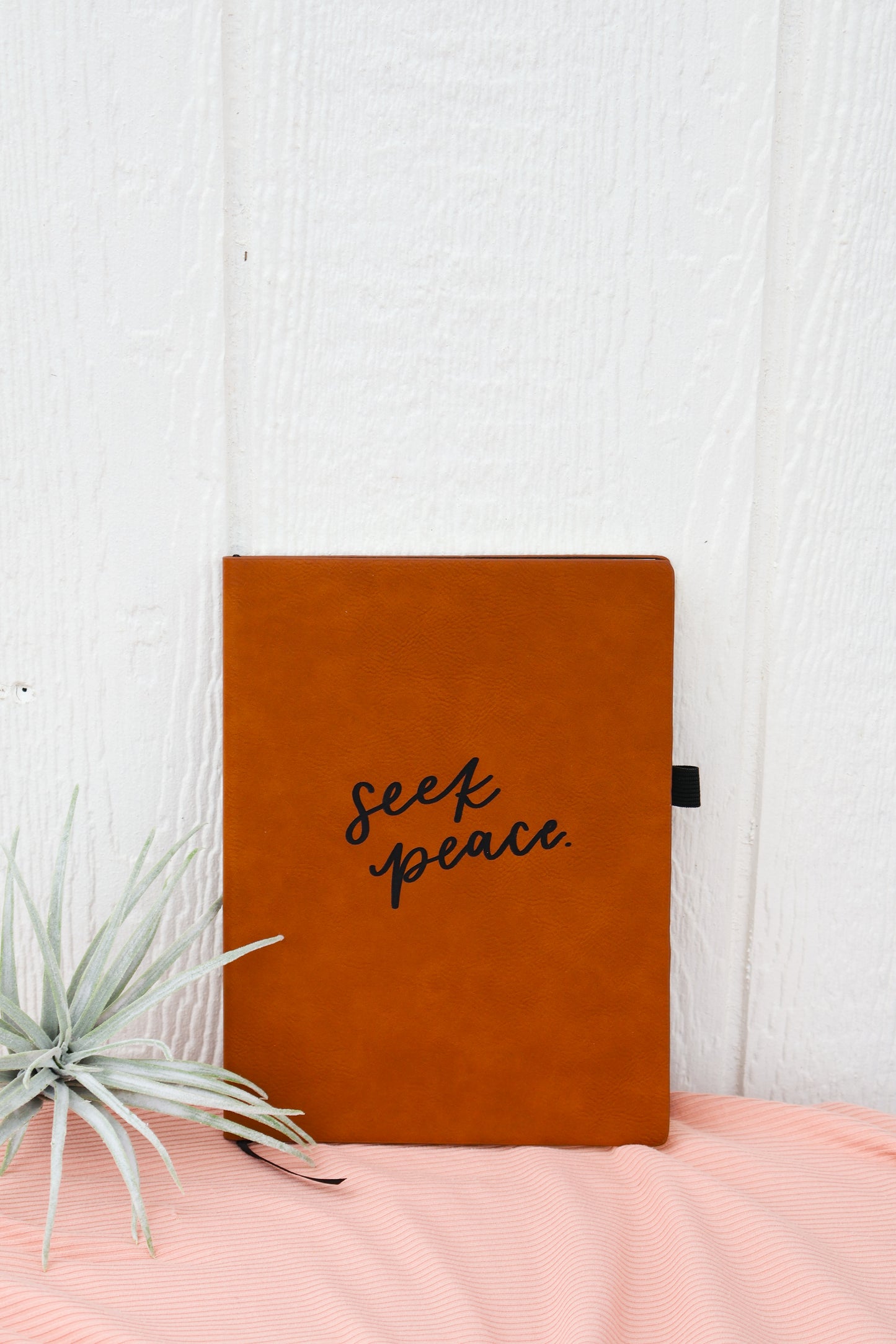 Seek Peace | leather journal notebook