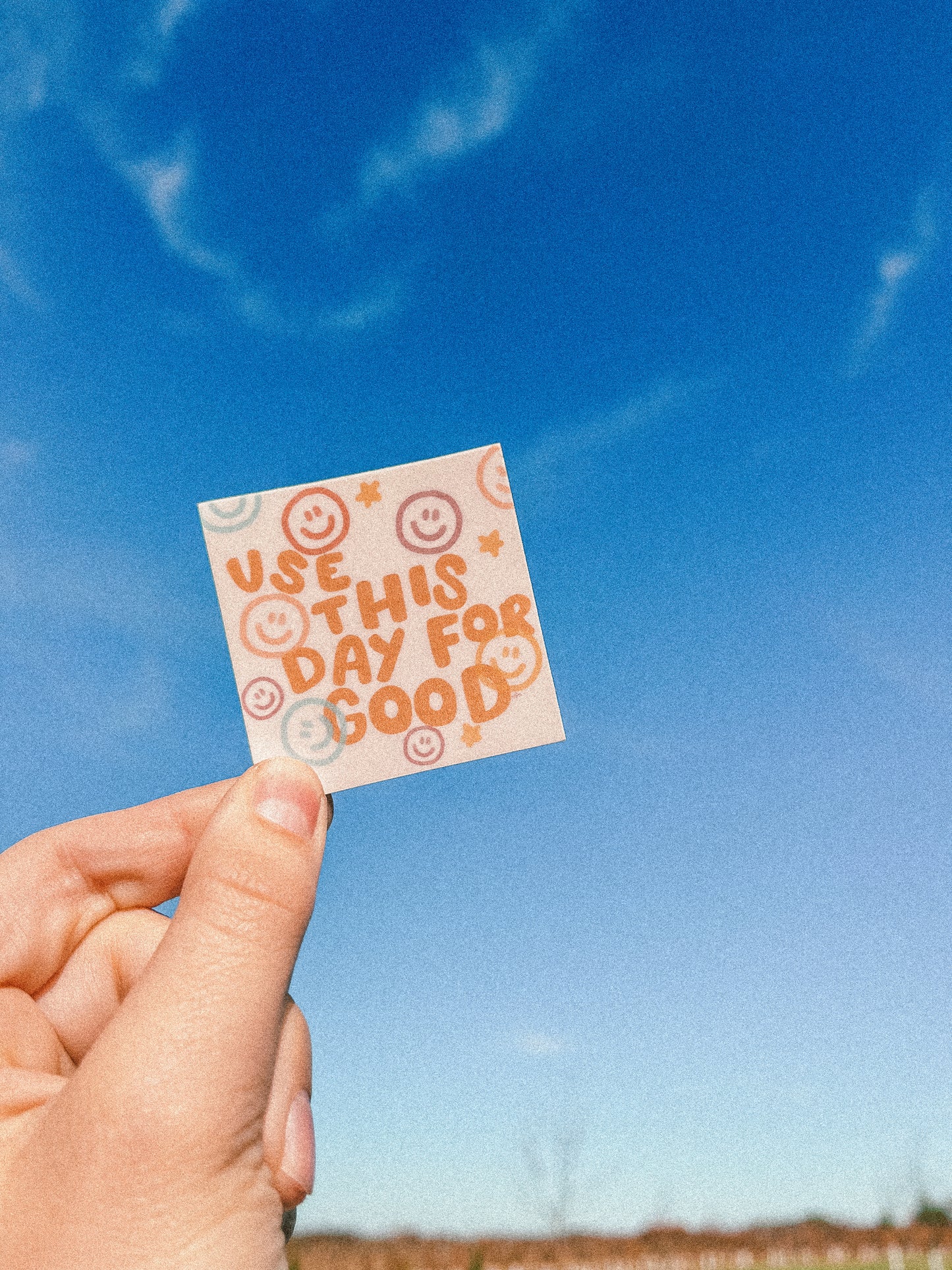'Use this day for Good' handlettered sticker