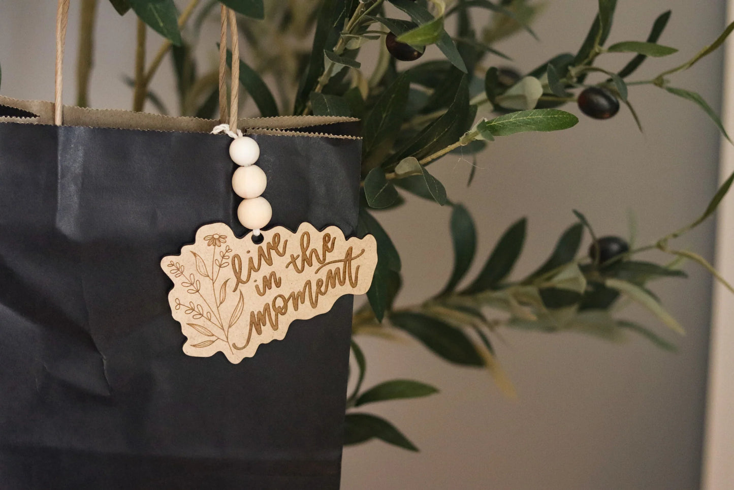 'Live in the Moment' Car Charm