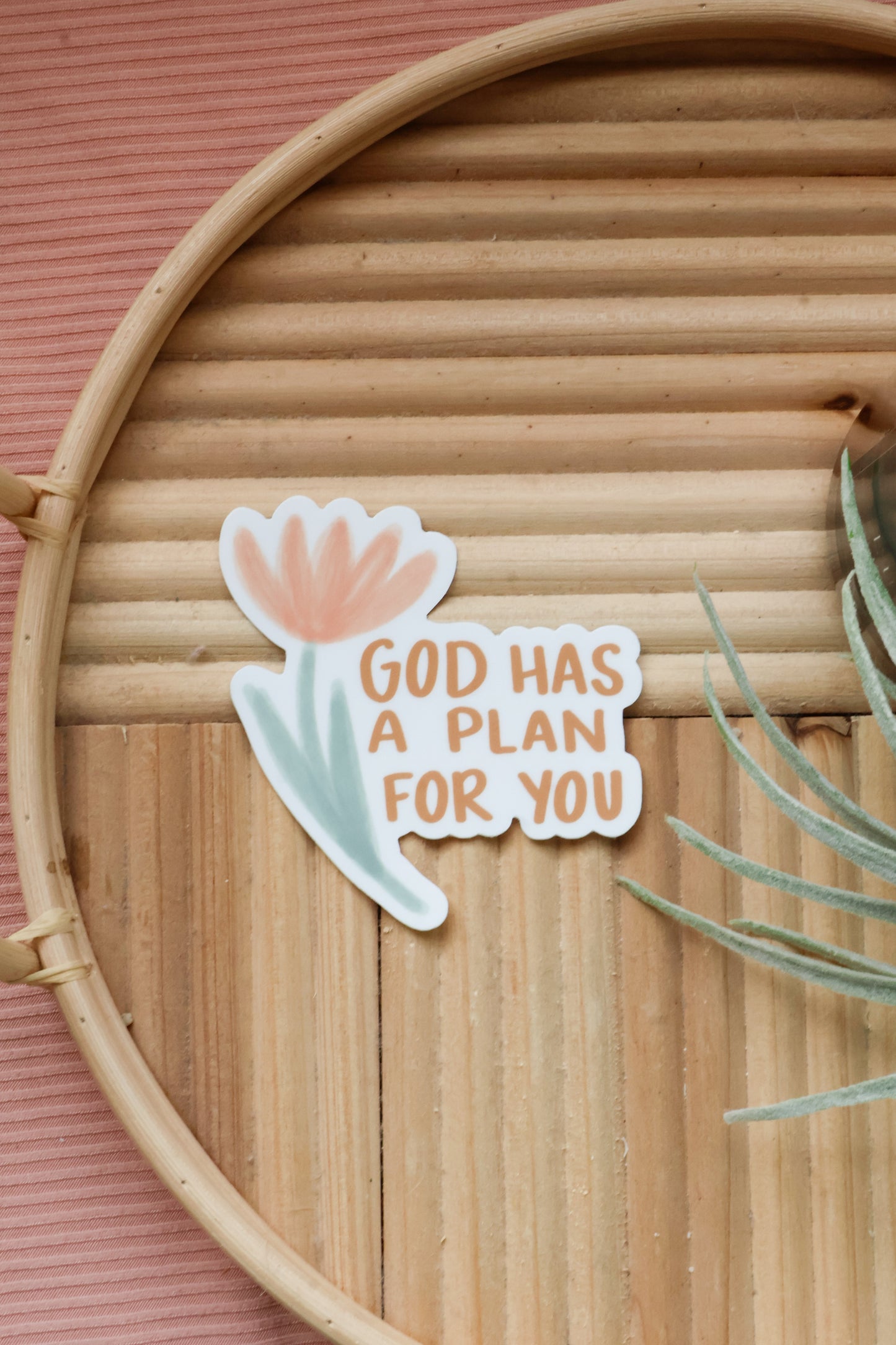 God has a plan for you | handlettered sticker