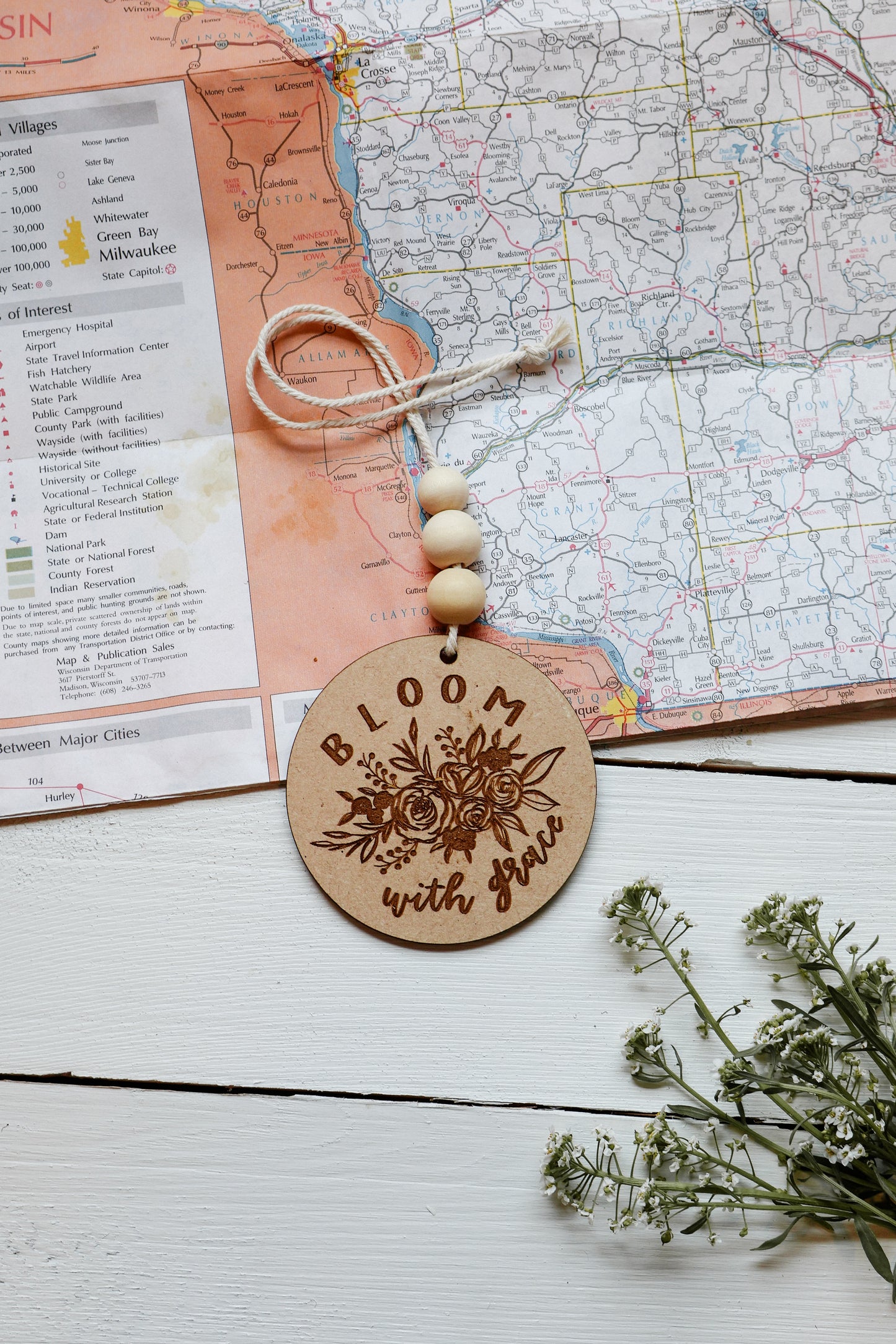 'Bloom With Grace' Car Charm