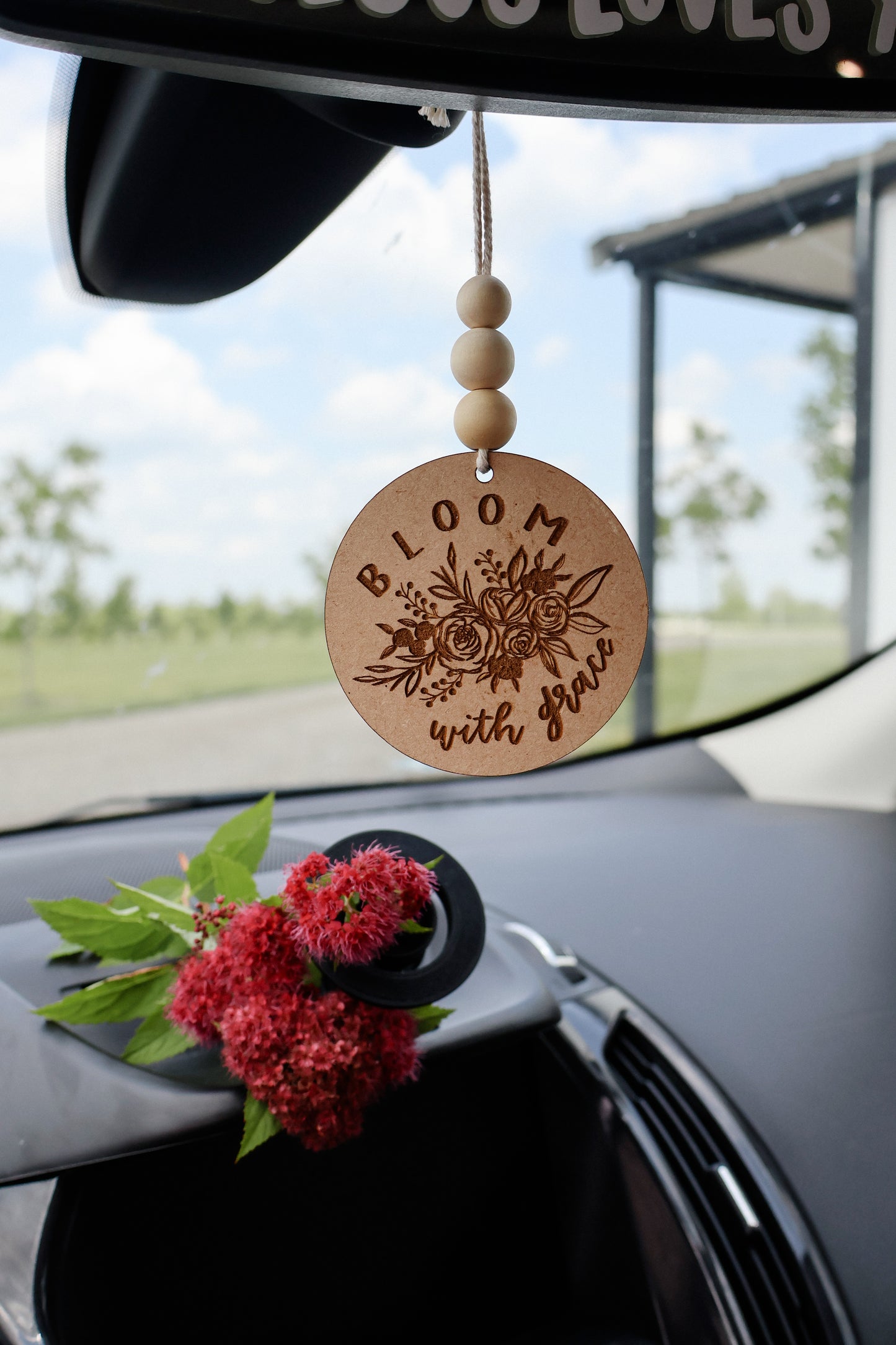 'Bloom With Grace' Car Charm