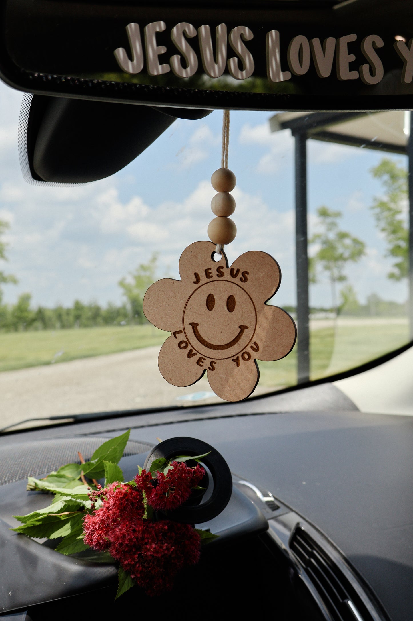 'Jesus Loves You' Car Charm