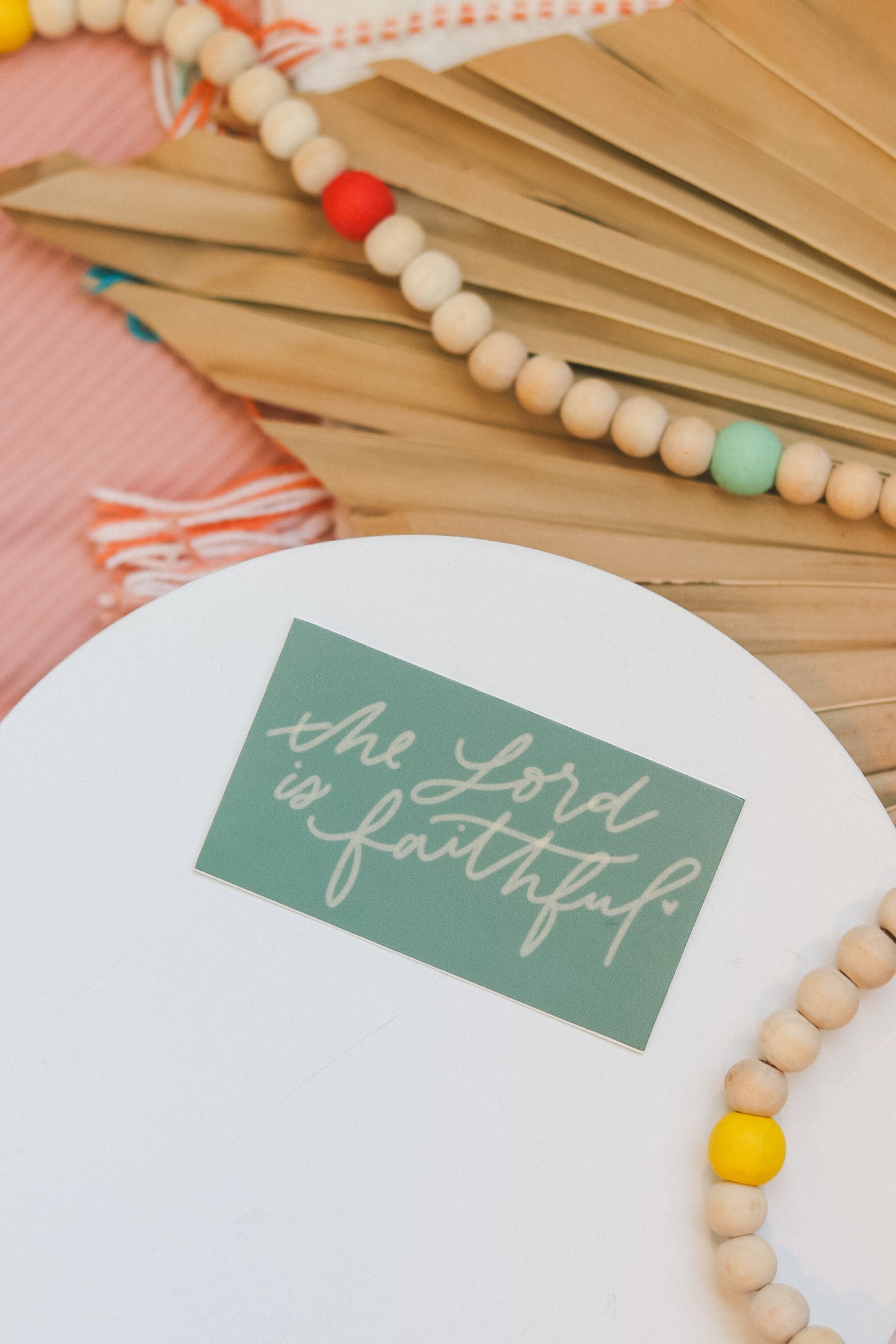 'the Lord is faithful' handlettered sticker