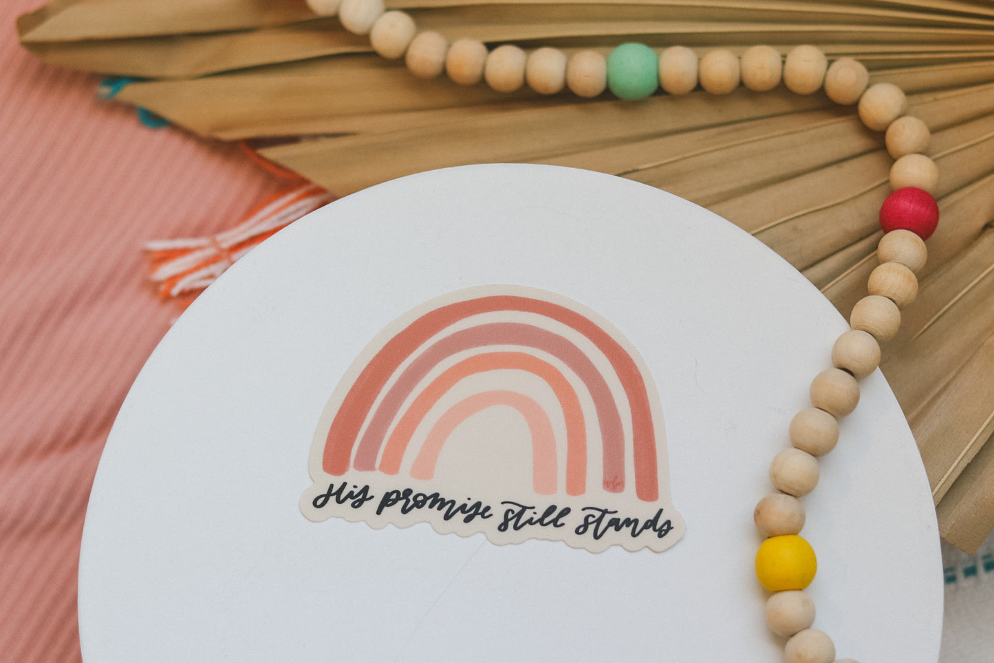 His promise still stands' handlettered sticker