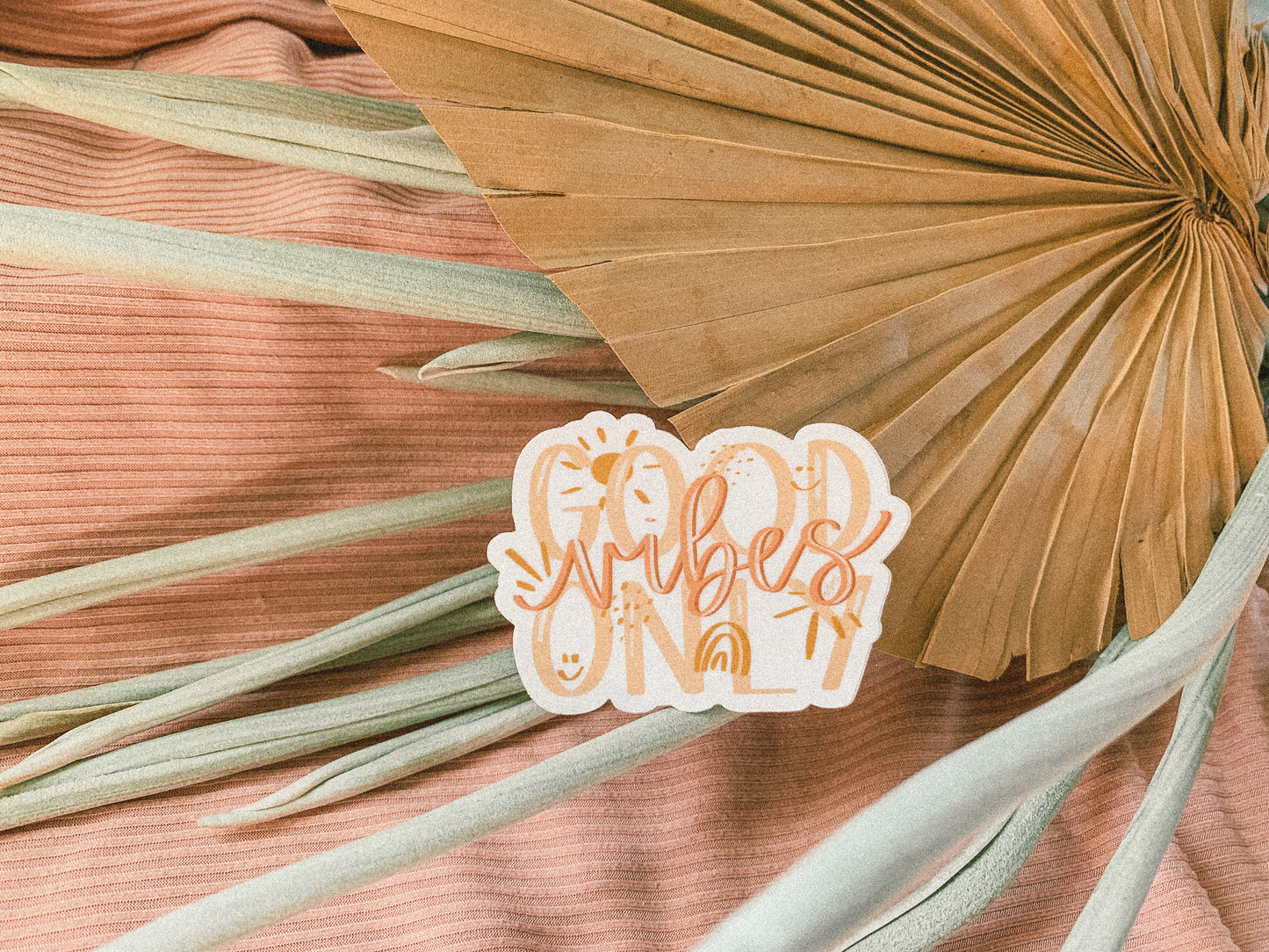 "Good vibes only" 3 x 3 handlettered sticker
