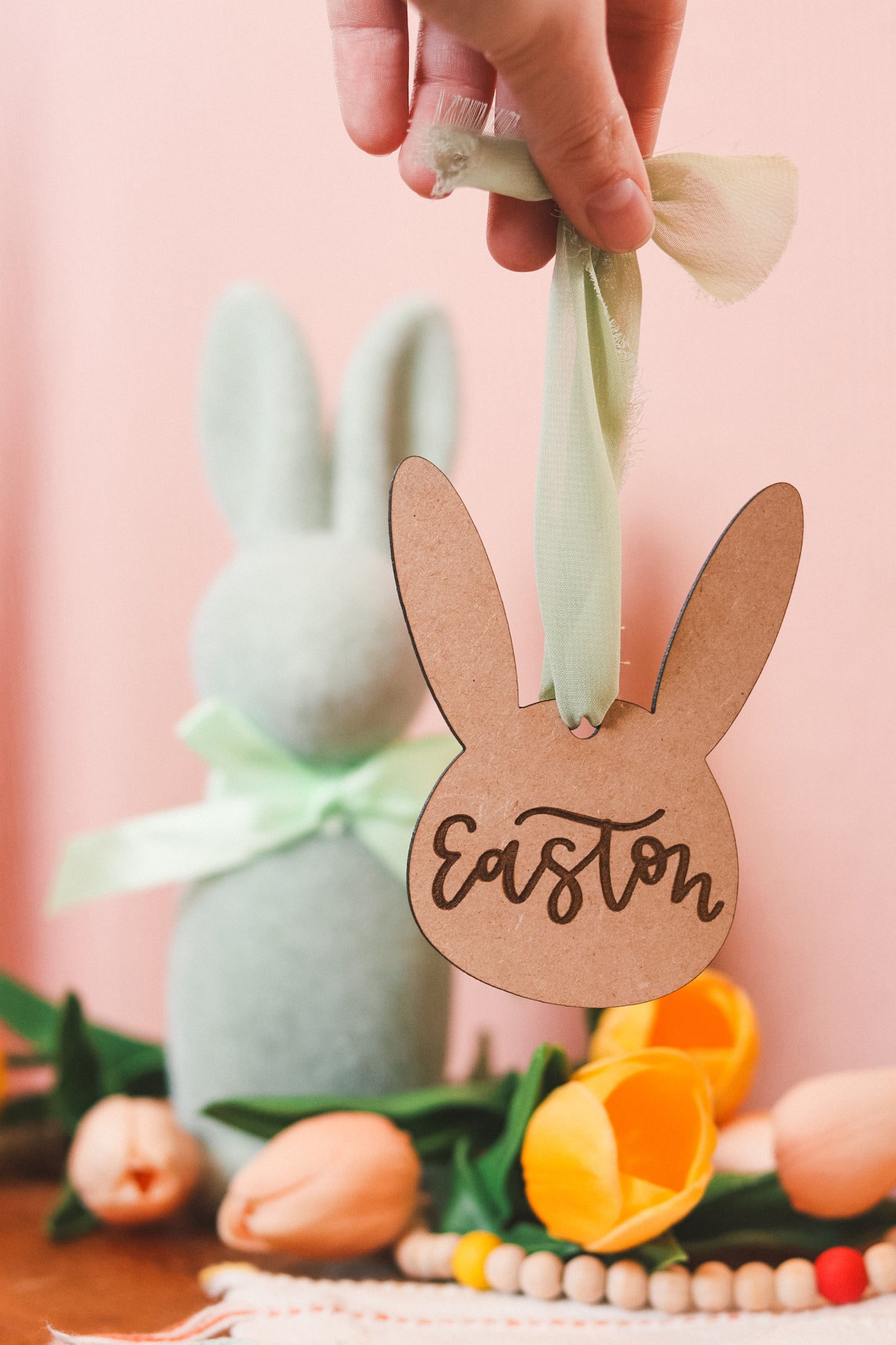Custom Easter bunny name tag