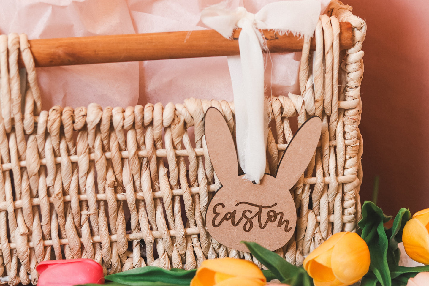 Custom Easter bunny name tag
