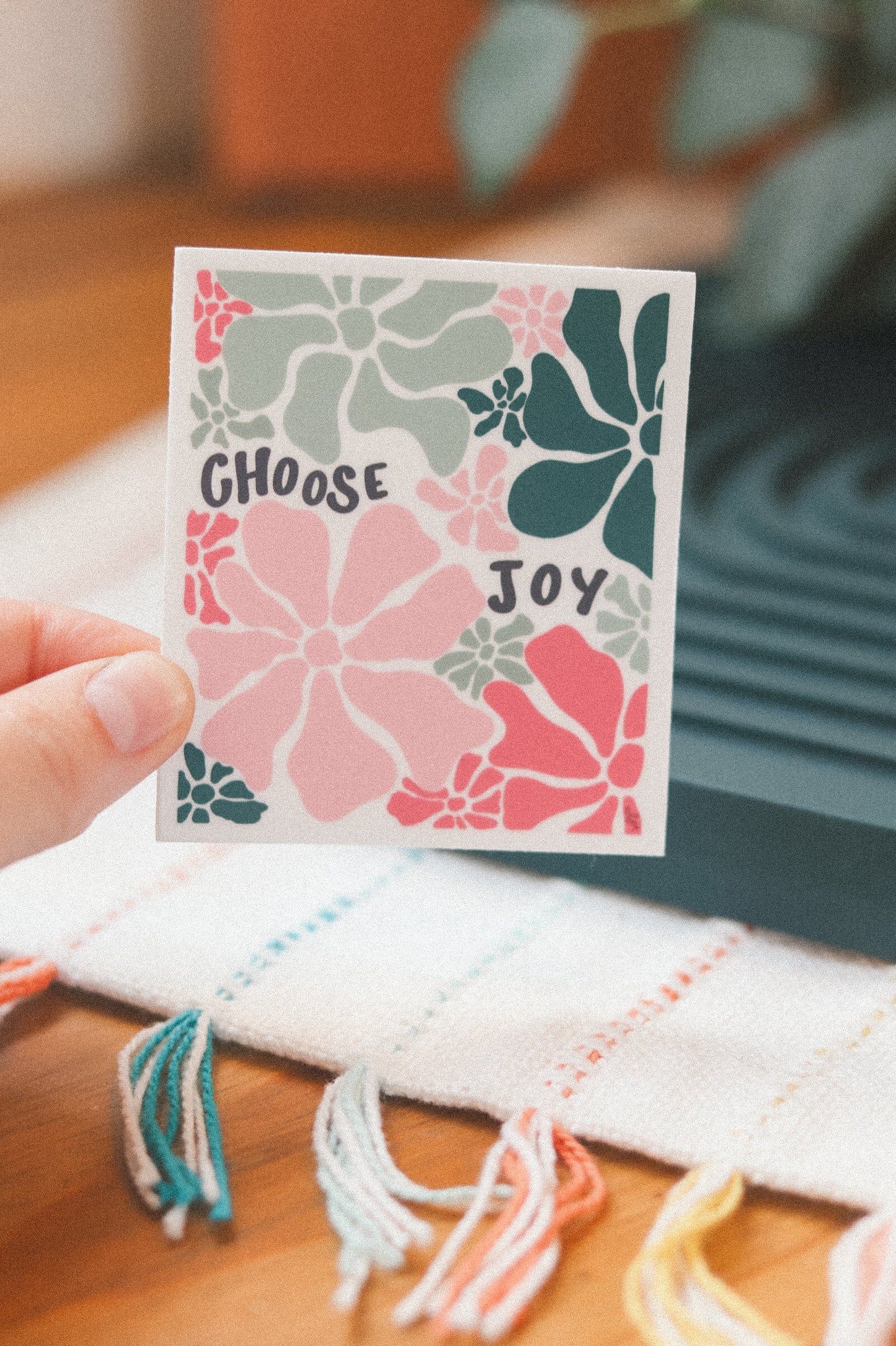 'Choose Joy' handlettered sticker