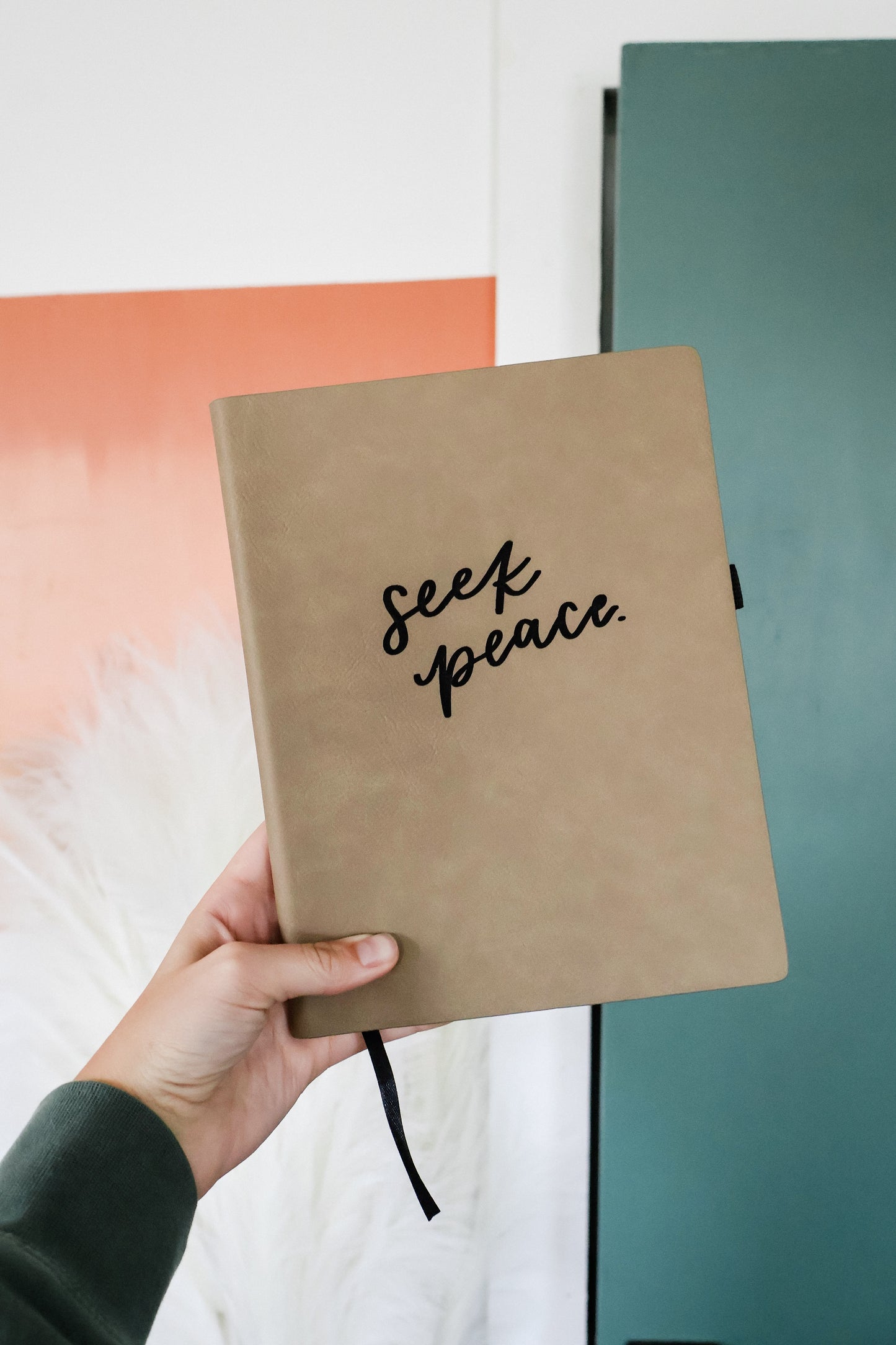 Seek Peace | leather journal notebook