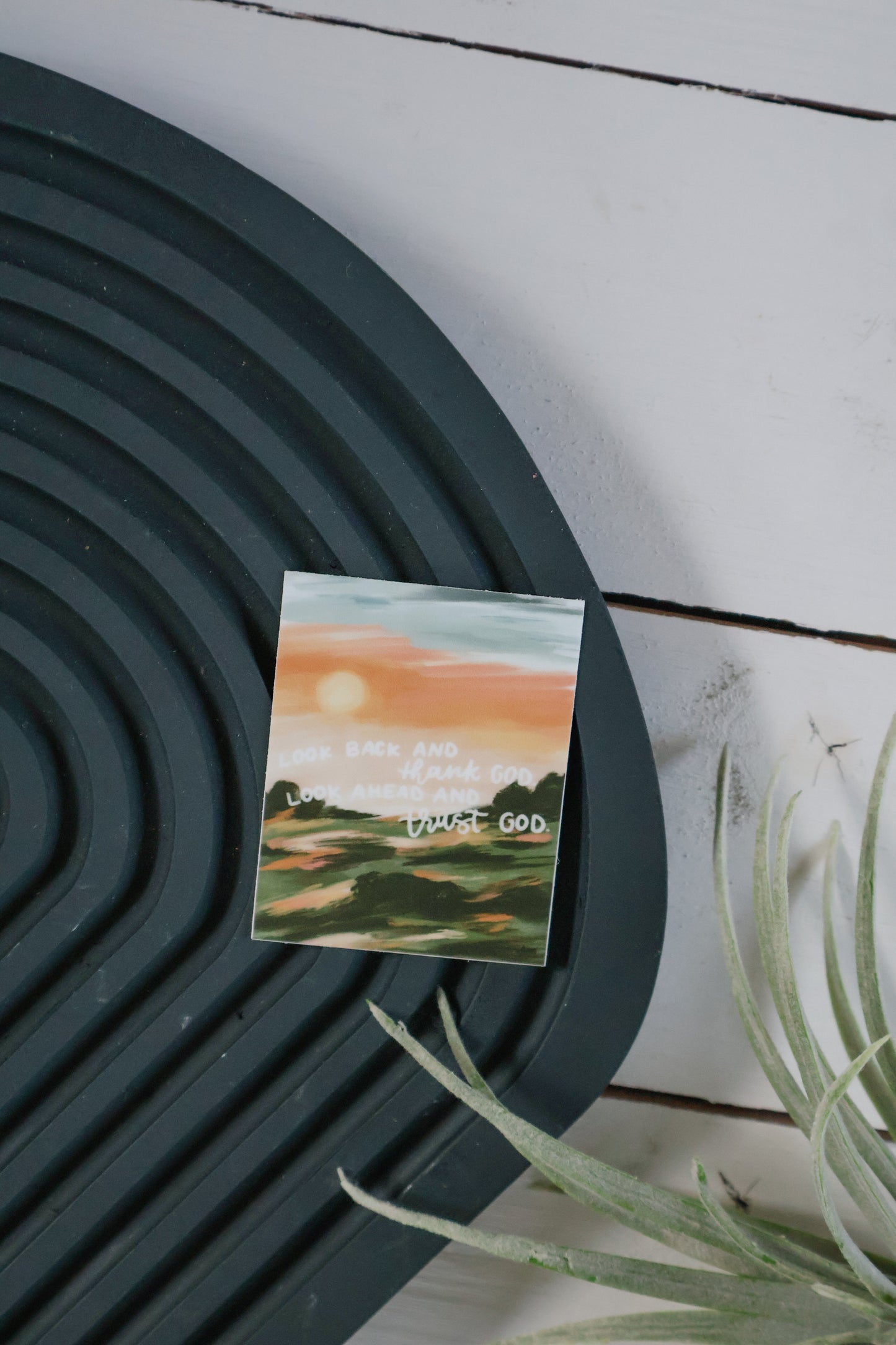 Look Back | handlettered sticker