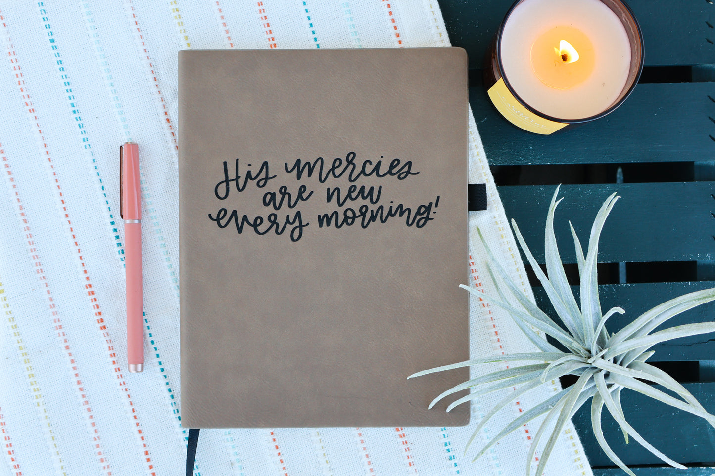 His Mercies are new every morning | leather journal notebook
