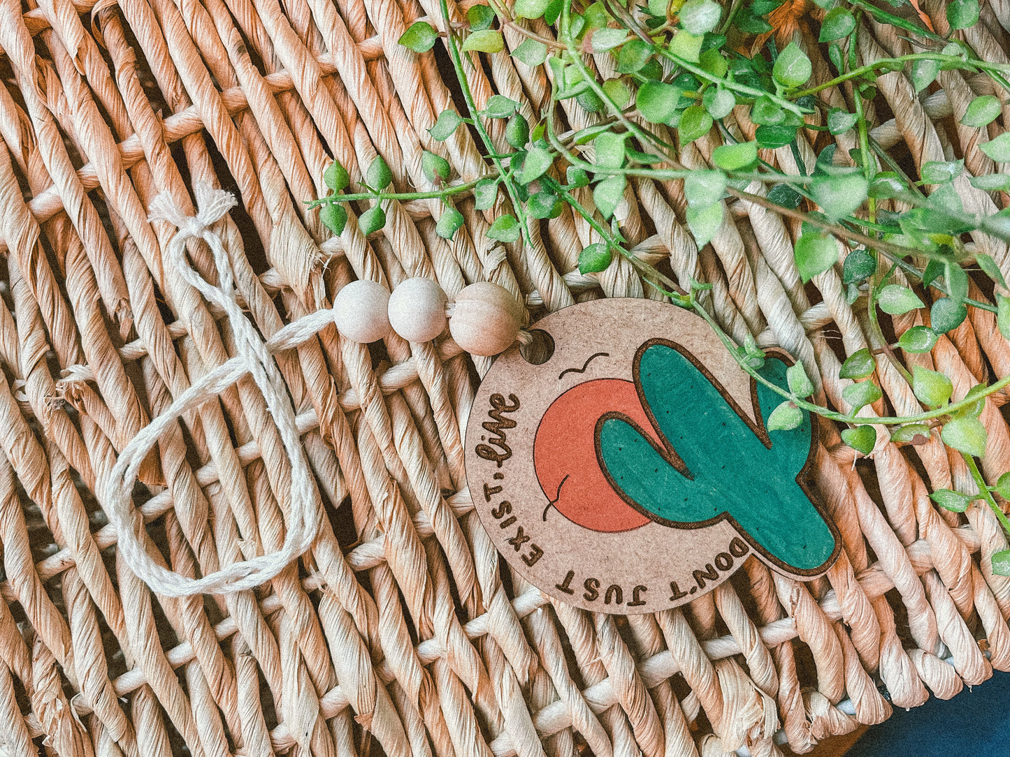 'Don't Just Exist, Live' Car Charm