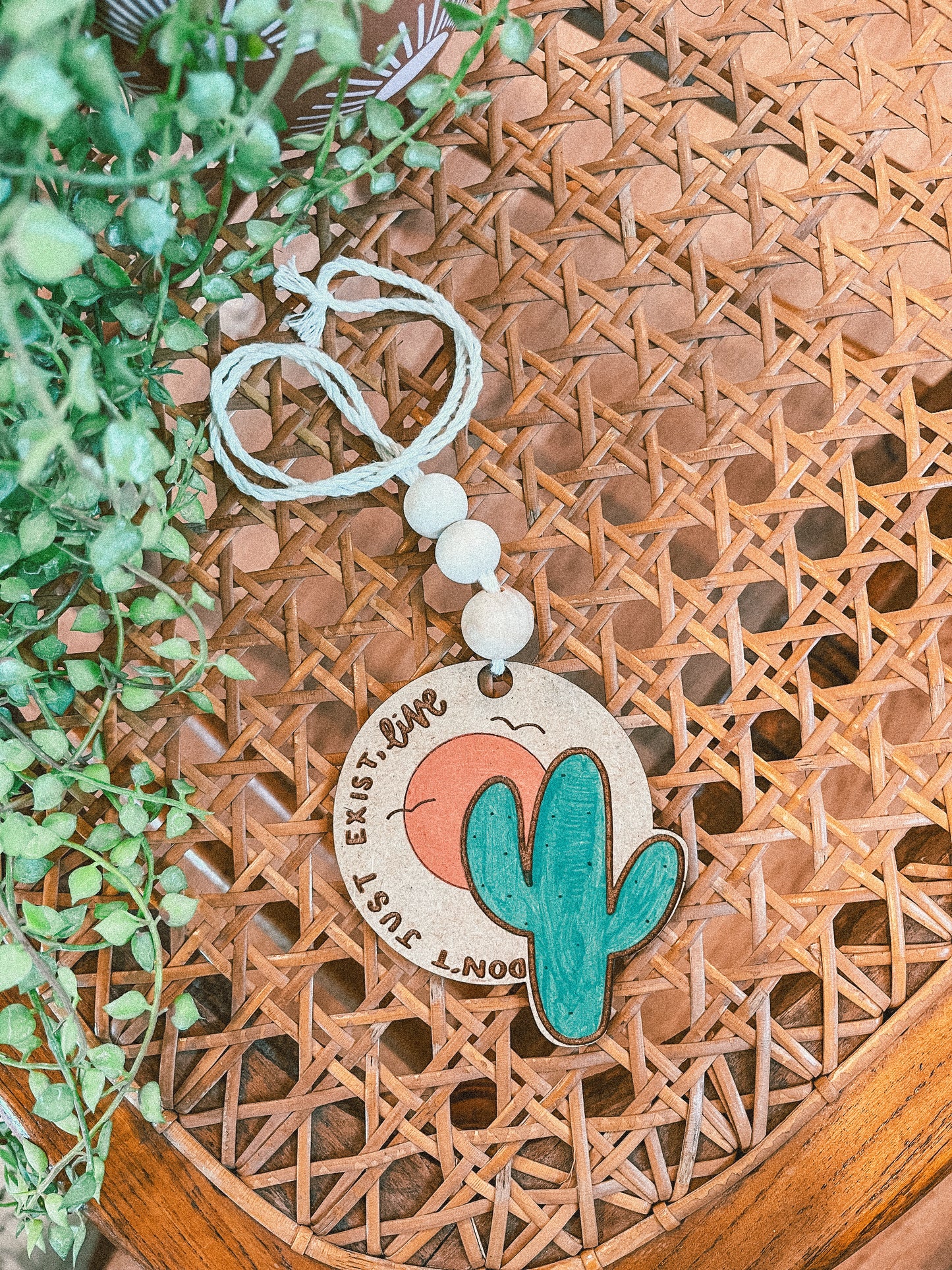 'Don't Just Exist, Live' Car Charm