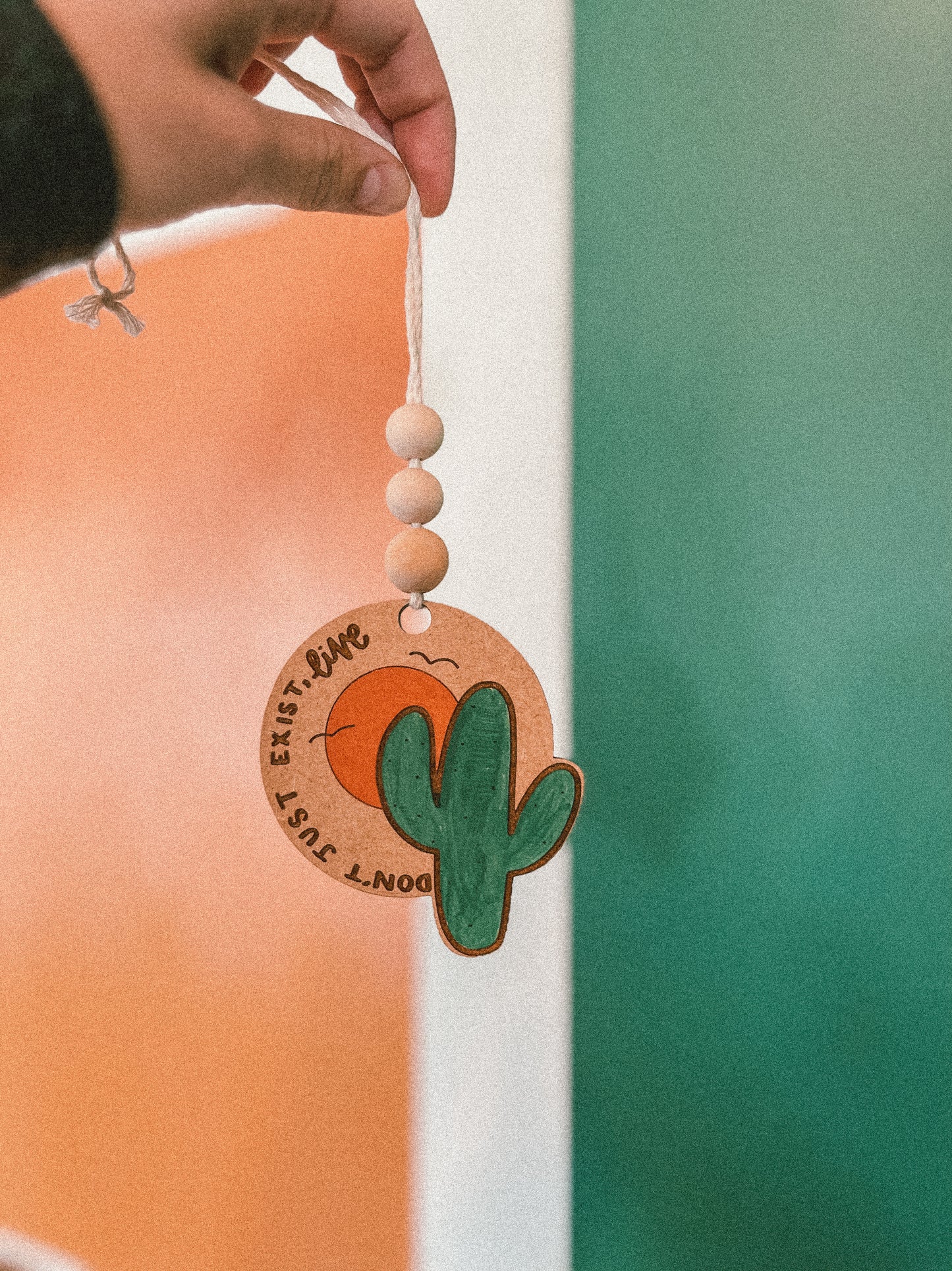 'Don't Just Exist, Live' Car Charm