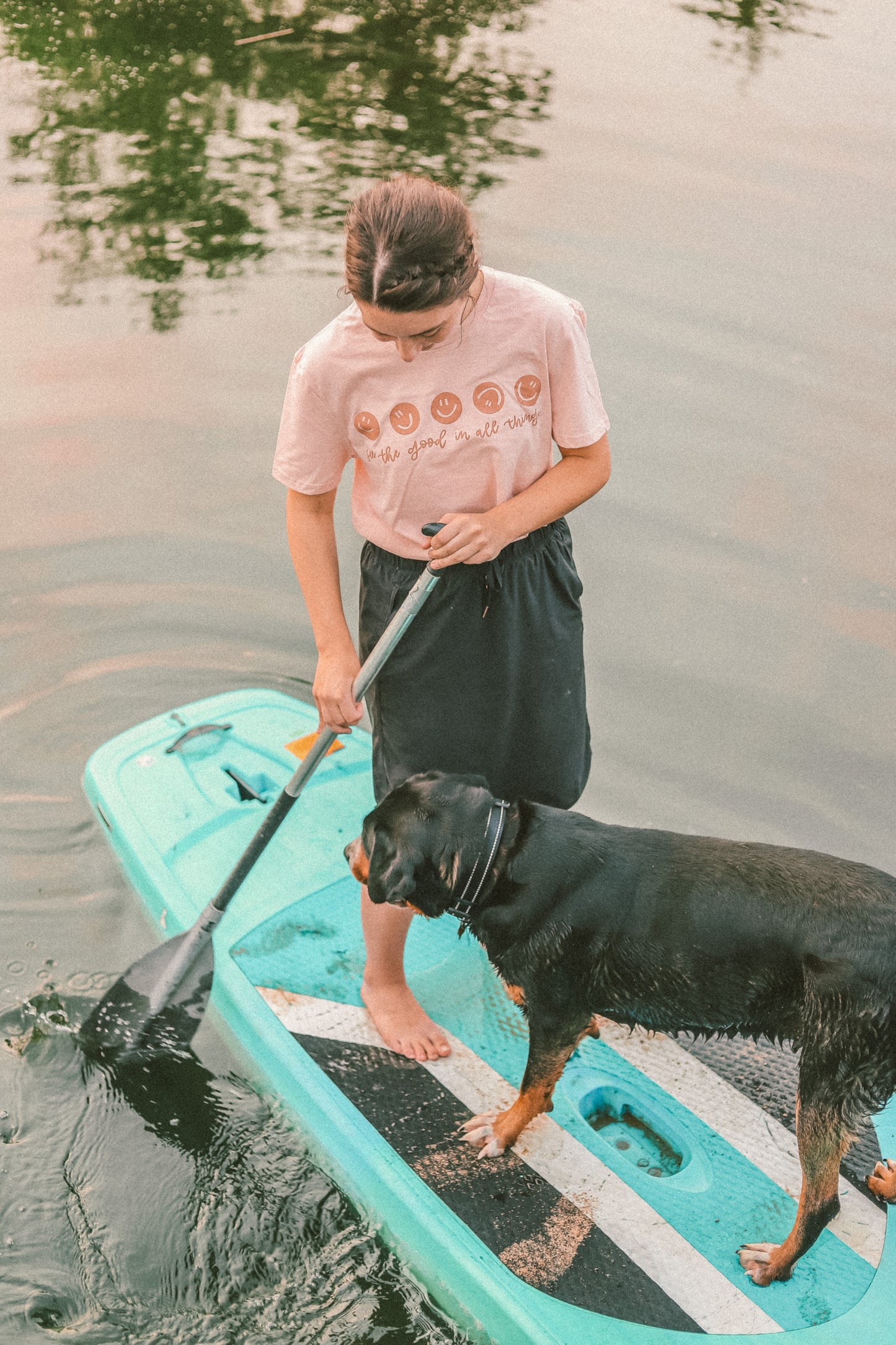 'See the good in all things" handlettered t-shirt
