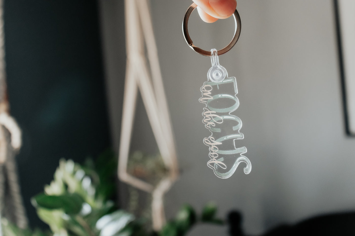 "Focus on the good" Acrylic Keychain