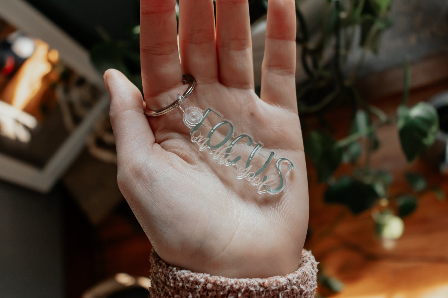 "Focus on the good" Acrylic Keychain