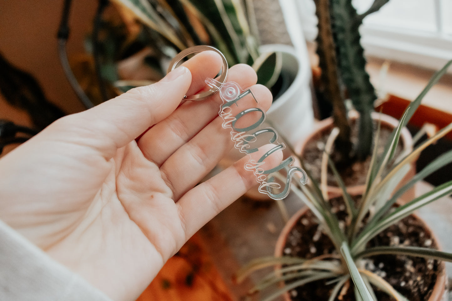"Focus on the good" Acrylic Keychain