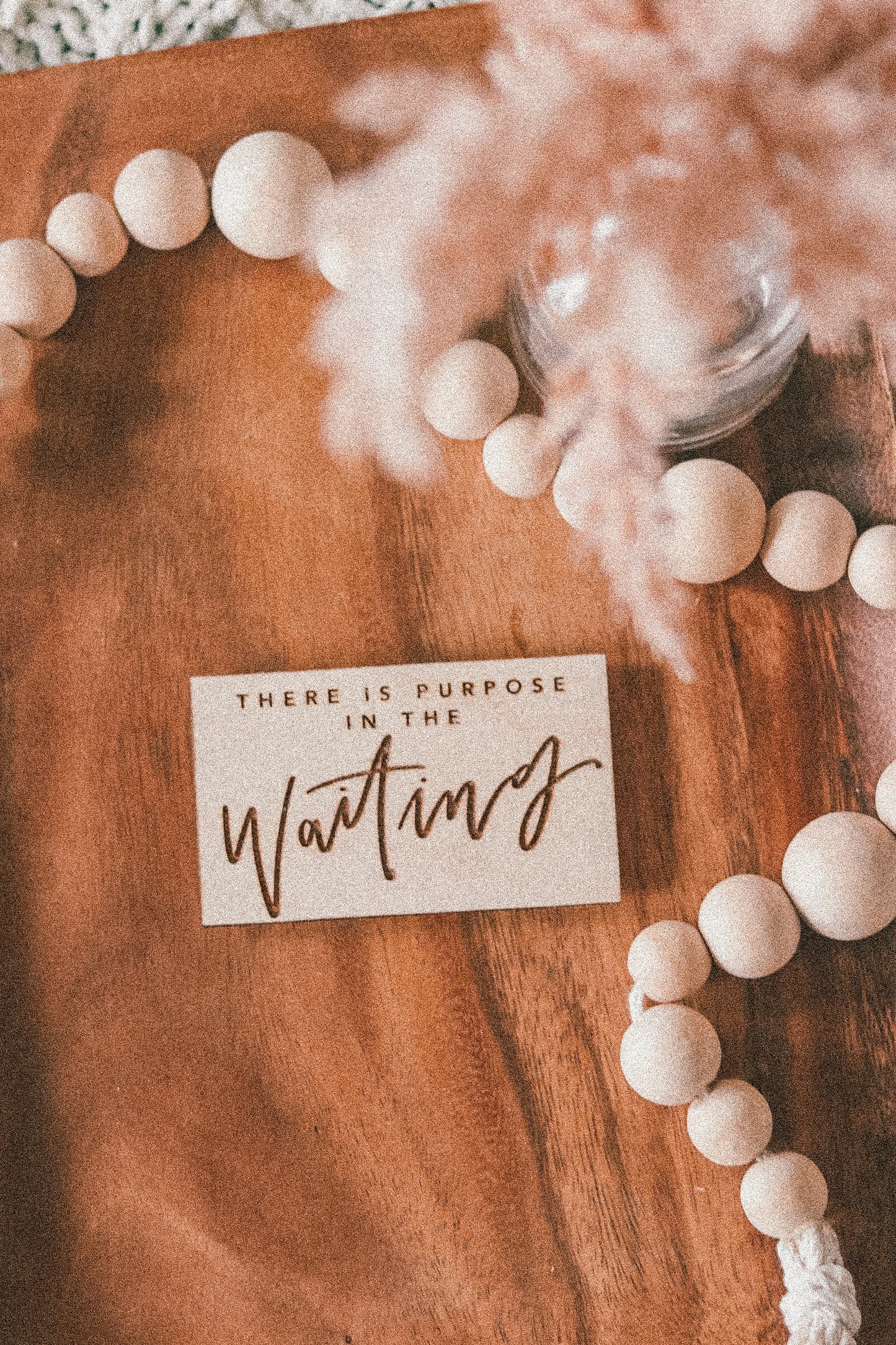 Handlettered Engraved Wood Manget