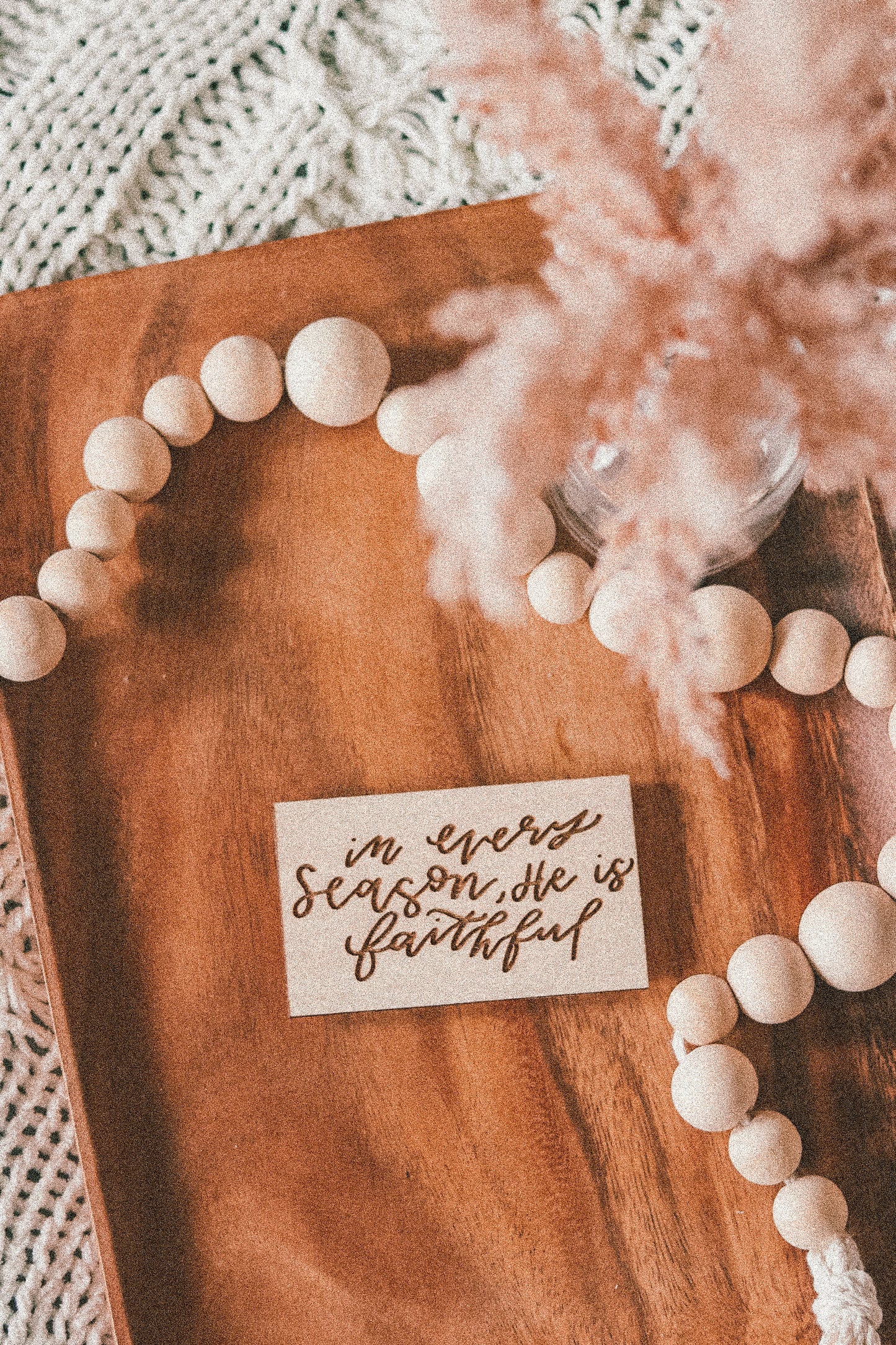 Handlettered Engraved Wood Manget