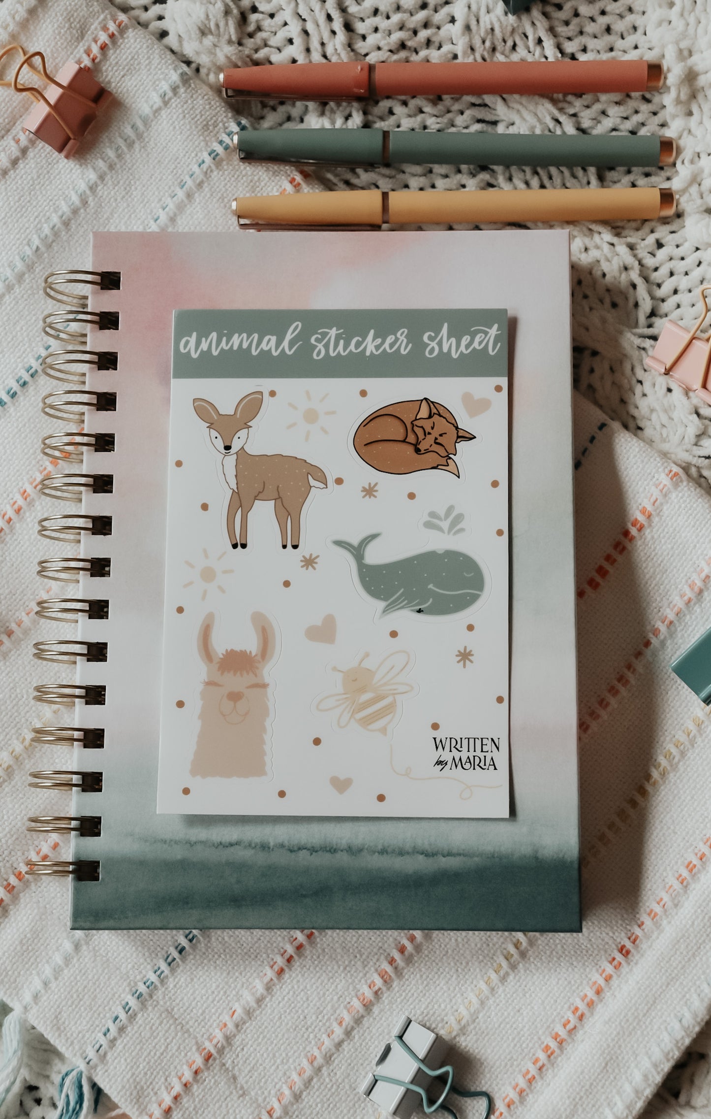 Animal sticker sheet 4" x 6"