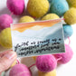 'Faith as small as a mustard seed can move mountains' handlettered sticker