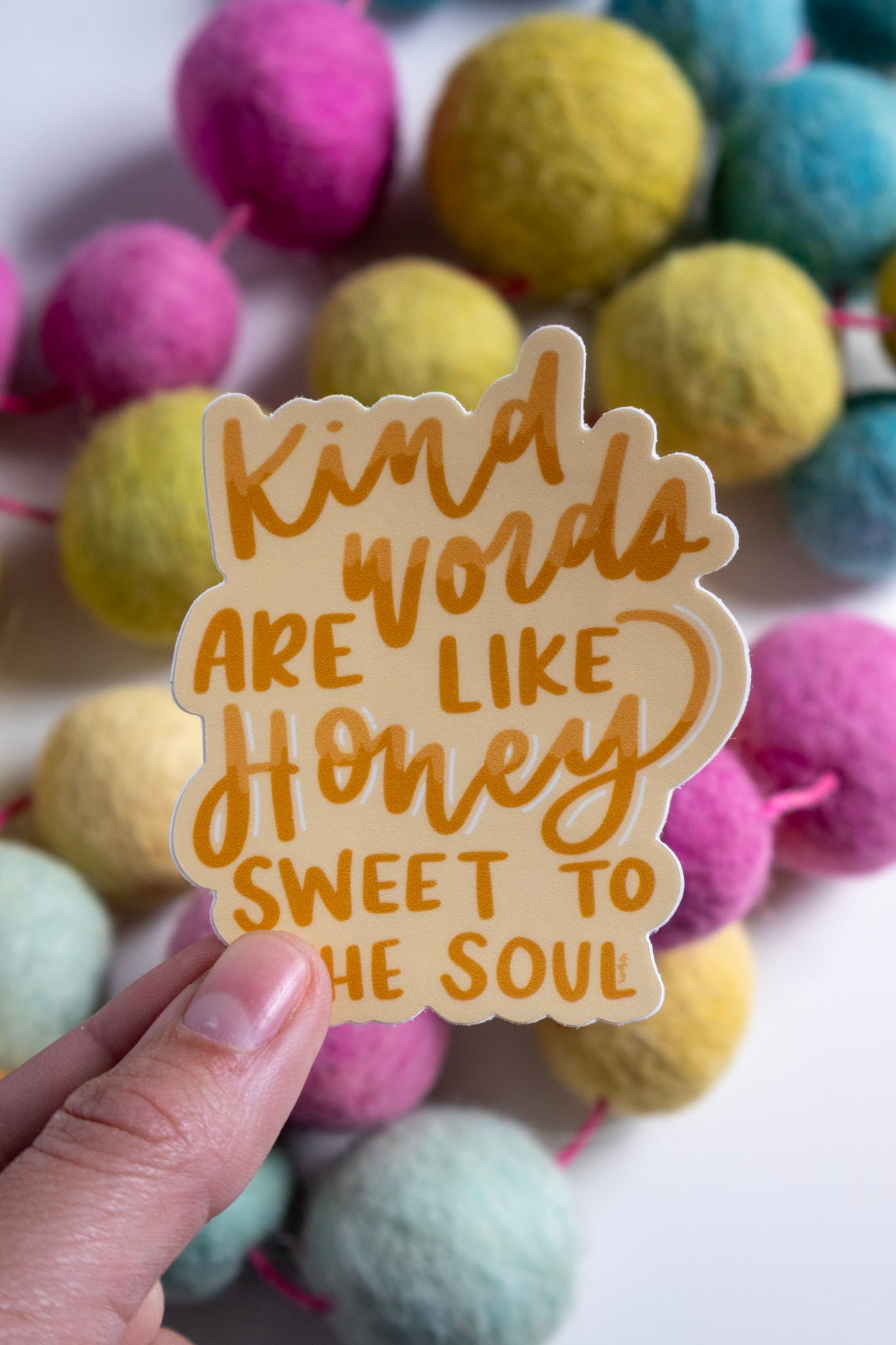 Kind Words | handlettered sticker
