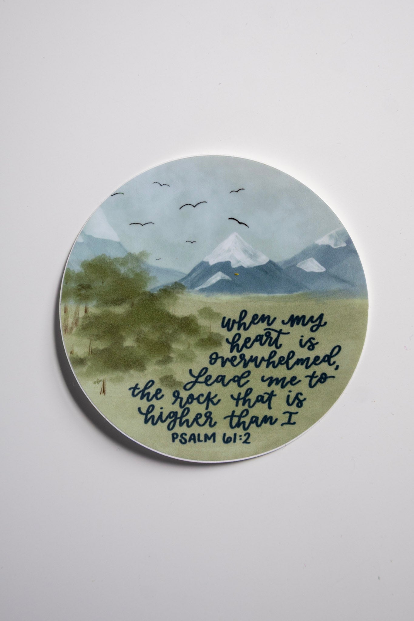 Psalm 61:2 | handlettered sticker