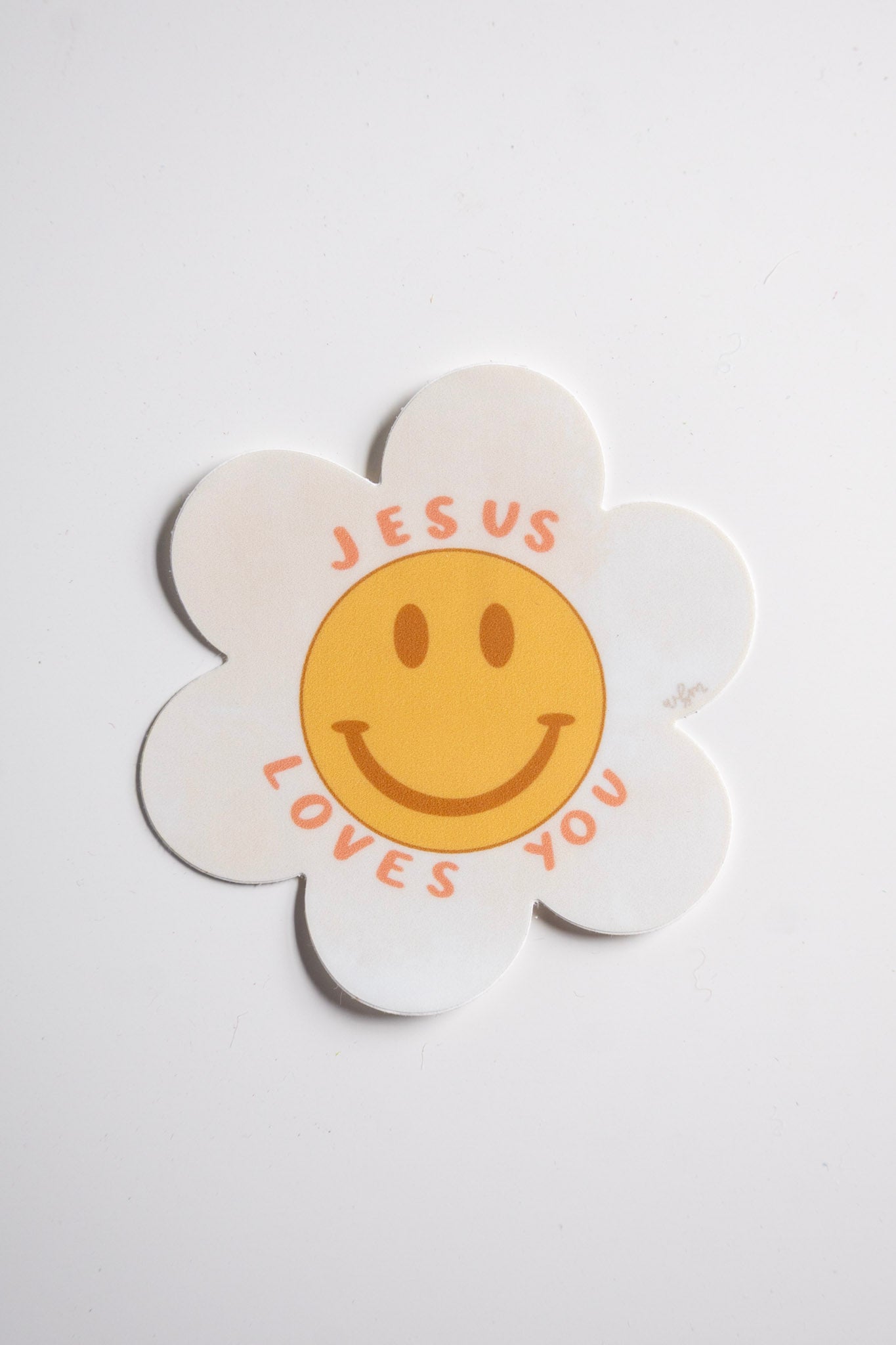 'Jesus loves you' handlettered sticker