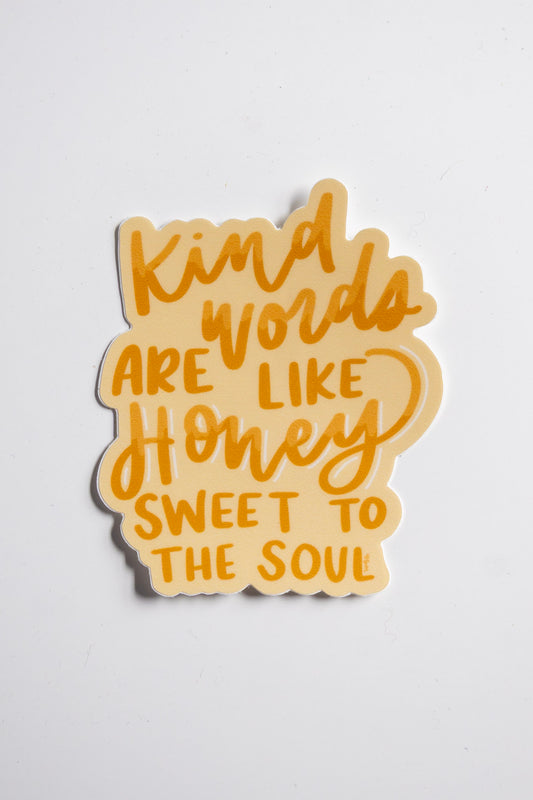 Kind Words | handlettered sticker