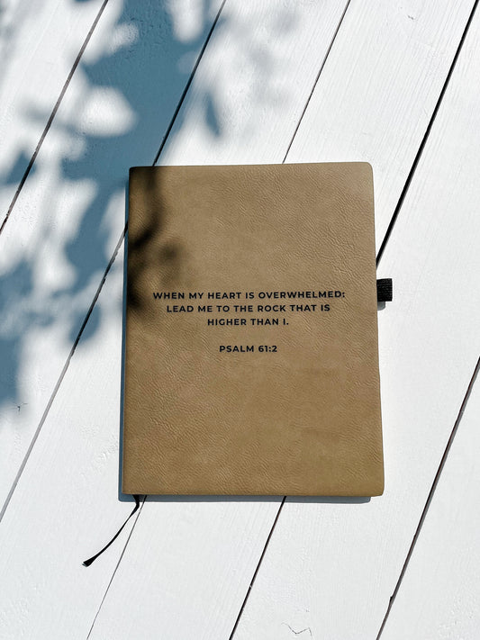 Custom Bible Verse Leather Notebook