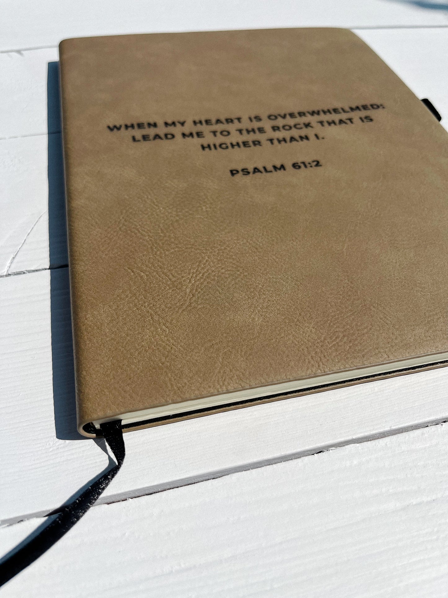 Custom Bible Verse Leather Notebook