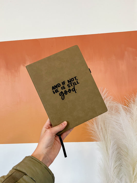 And if Not | leather journal notebook