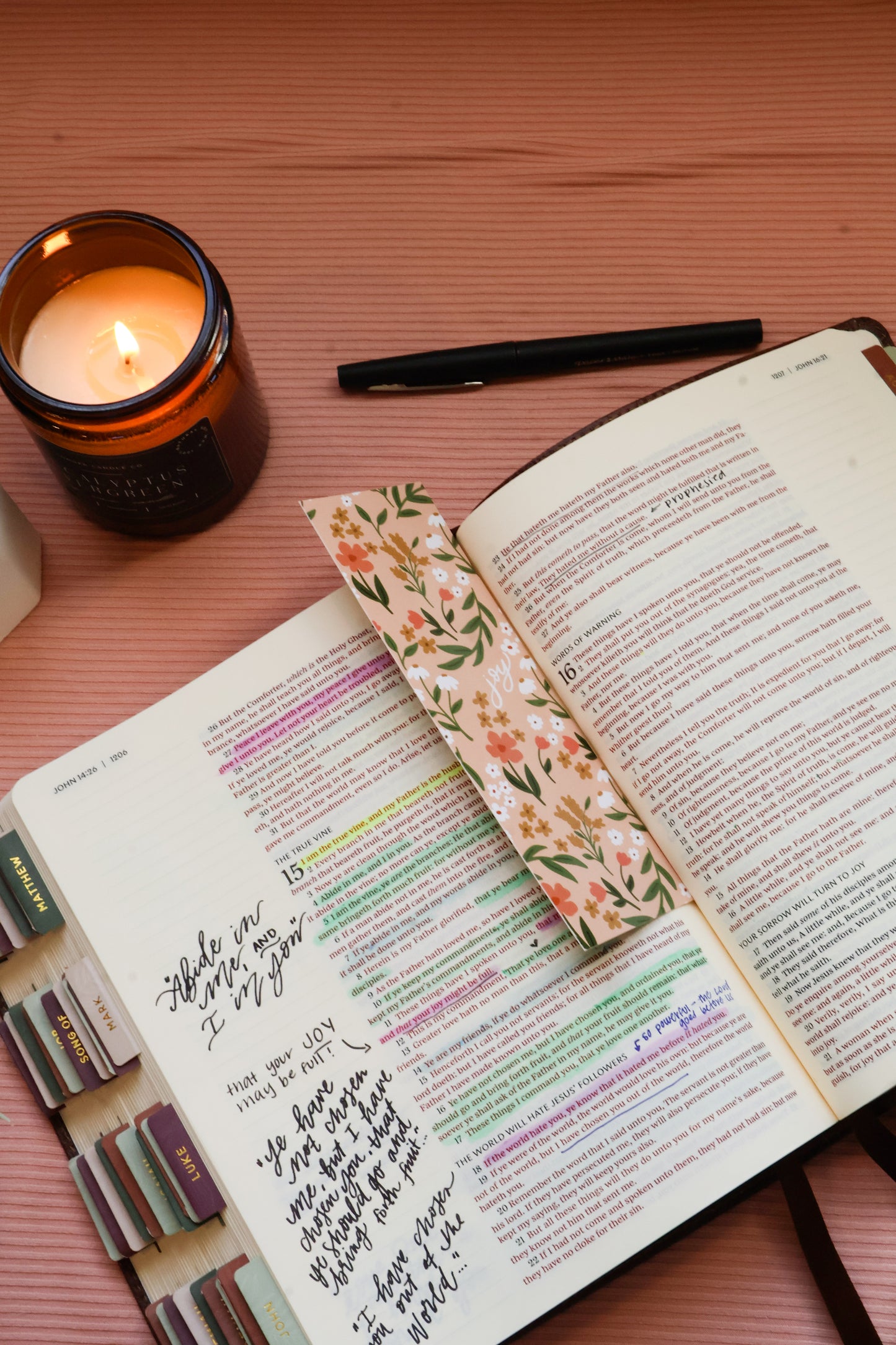 Sunny Fields | bookmark (pink edition)