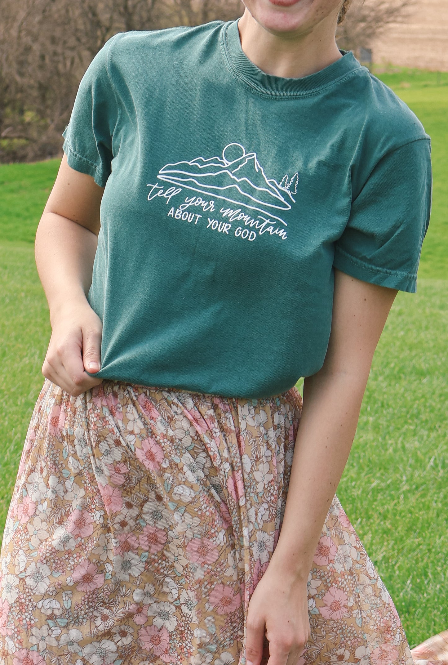 Tell Your Mountain | handlettered t-shirt