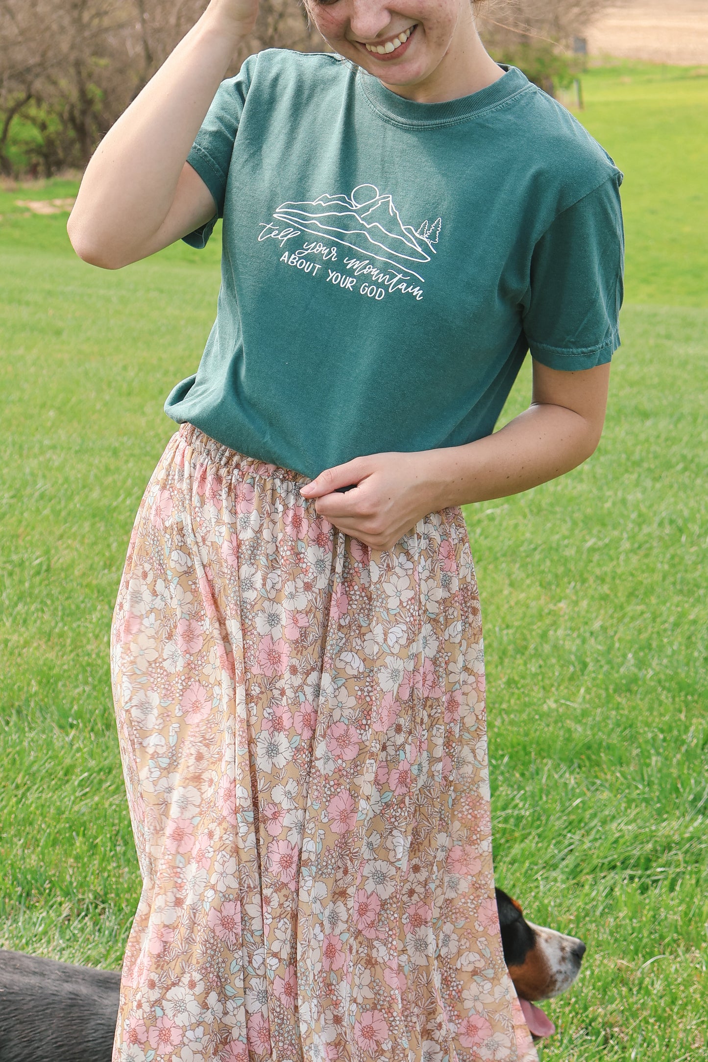 Tell Your Mountain | handlettered t-shirt