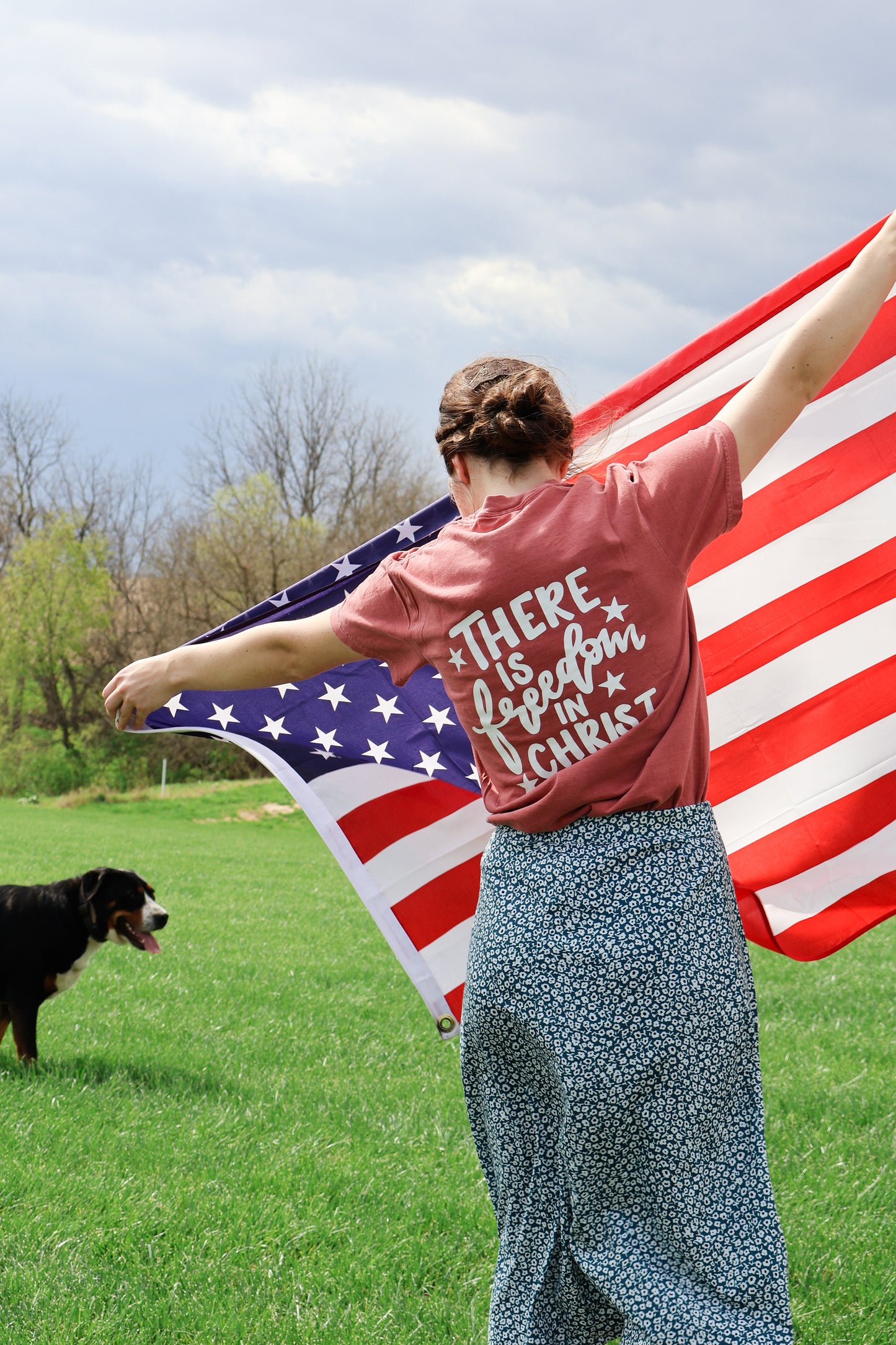 Freedom in Christ | handlettered t-shirt