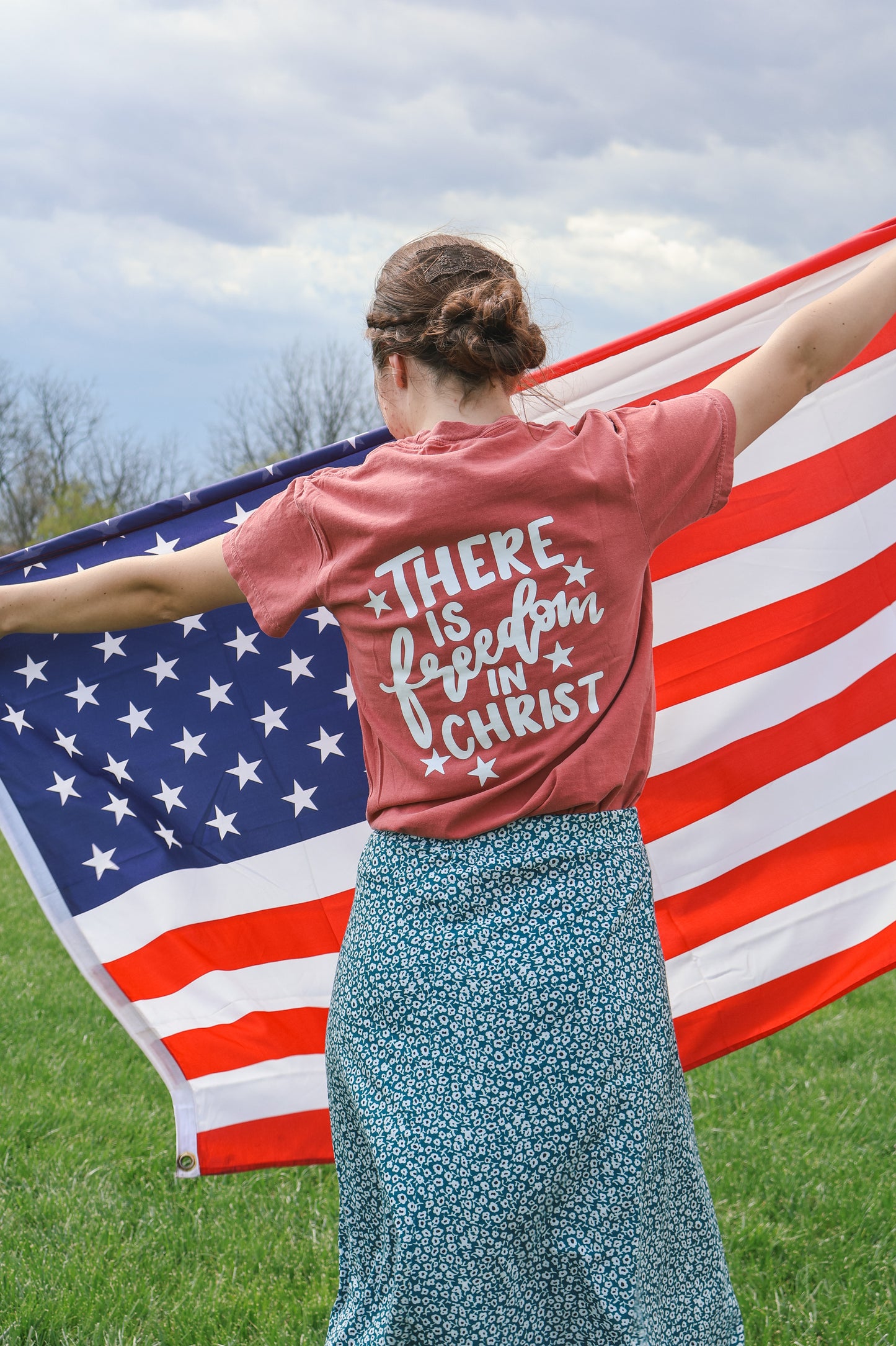 Freedom in Christ | handlettered t-shirt