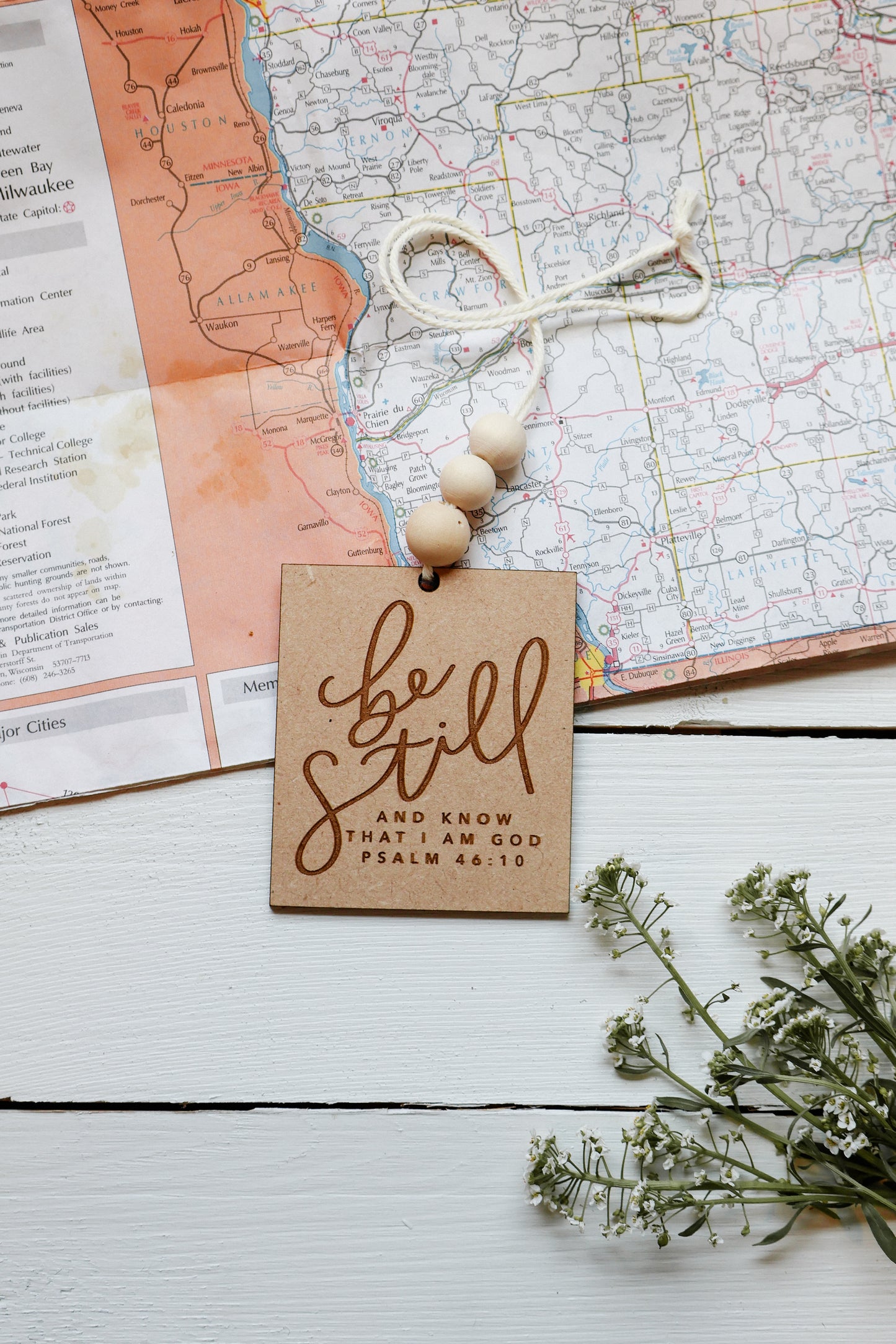 ‘Be Still & Know' Car Charm