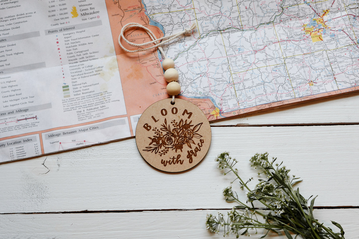'Bloom With Grace' Car Charm
