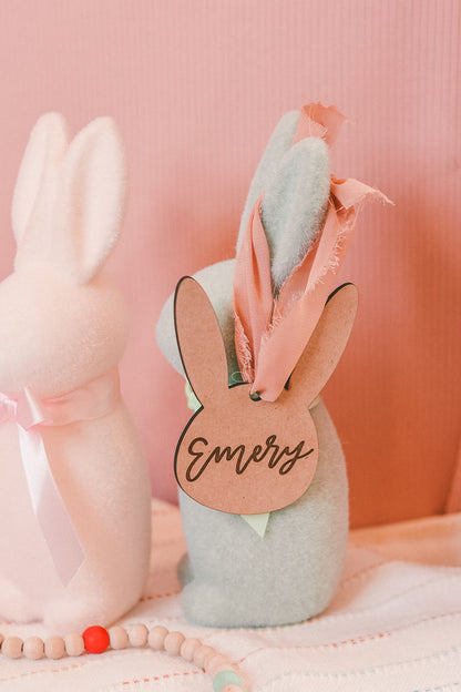 Custom Easter bunny name tag