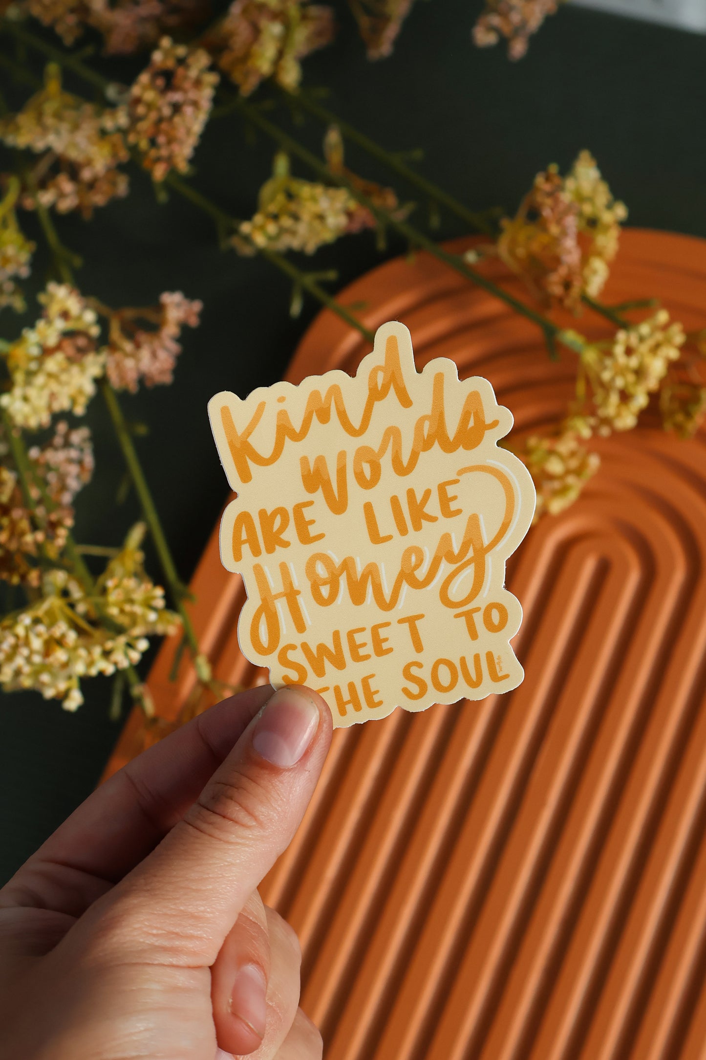 Kind Words | handlettered sticker