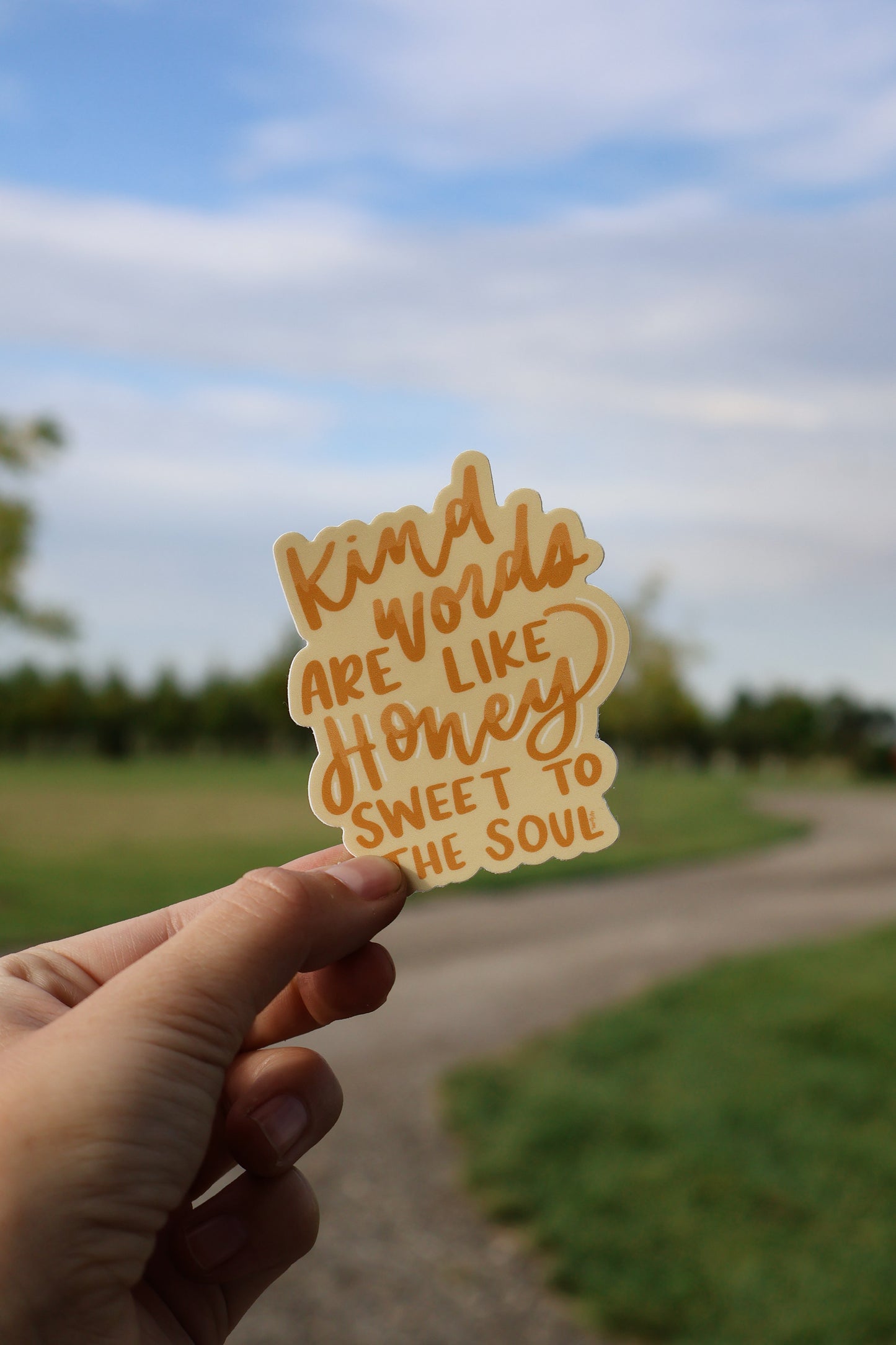 Kind Words | handlettered sticker