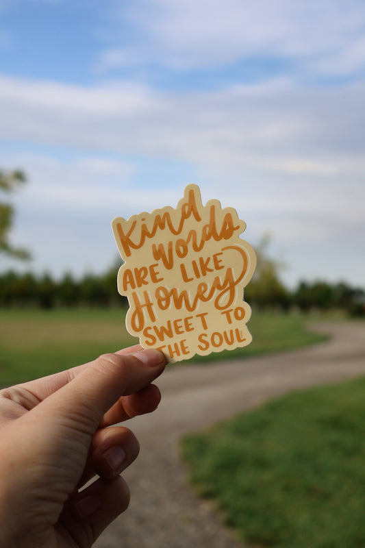 Kind Words | handlettered sticker