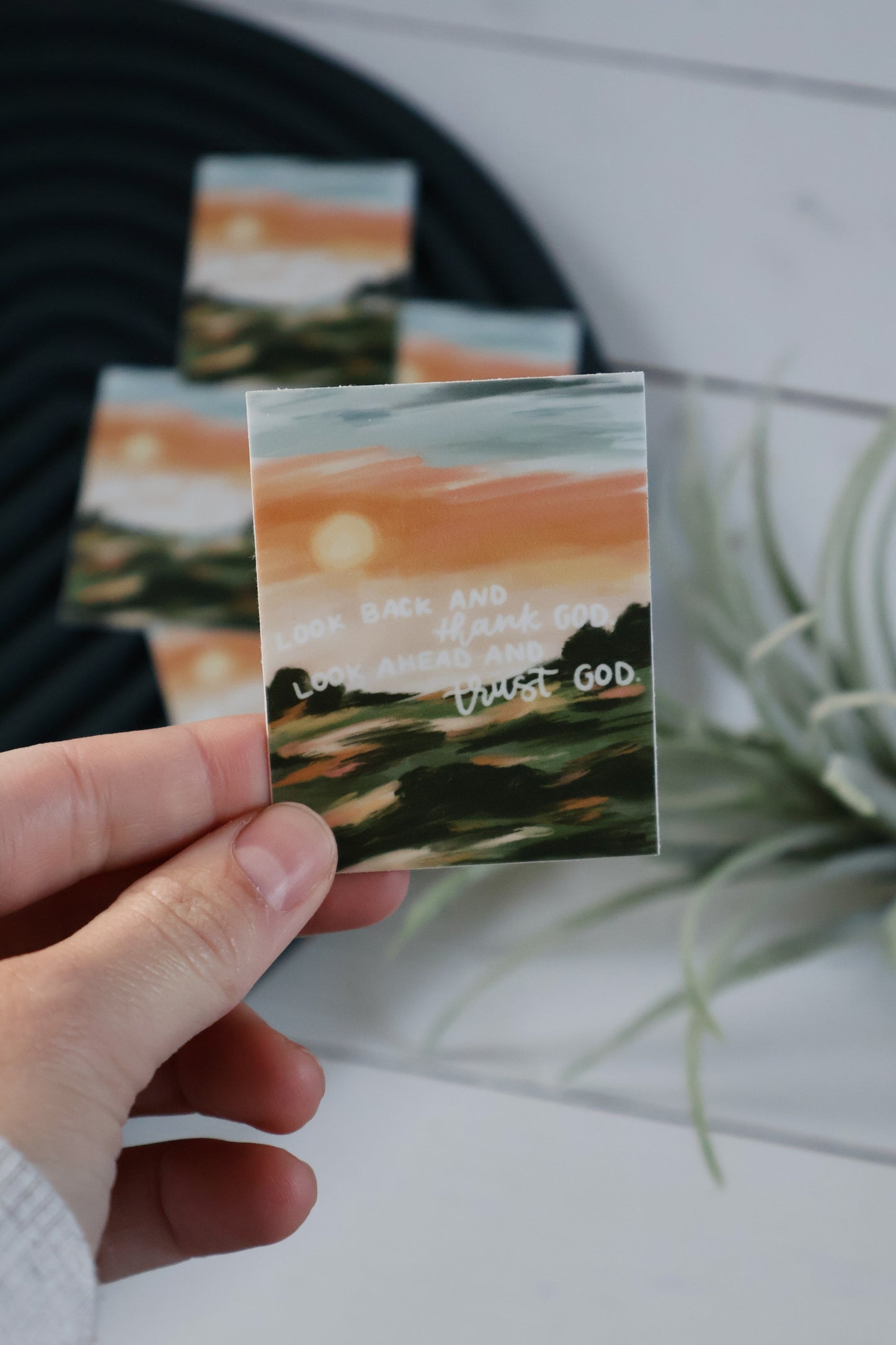 Look Back | handlettered sticker