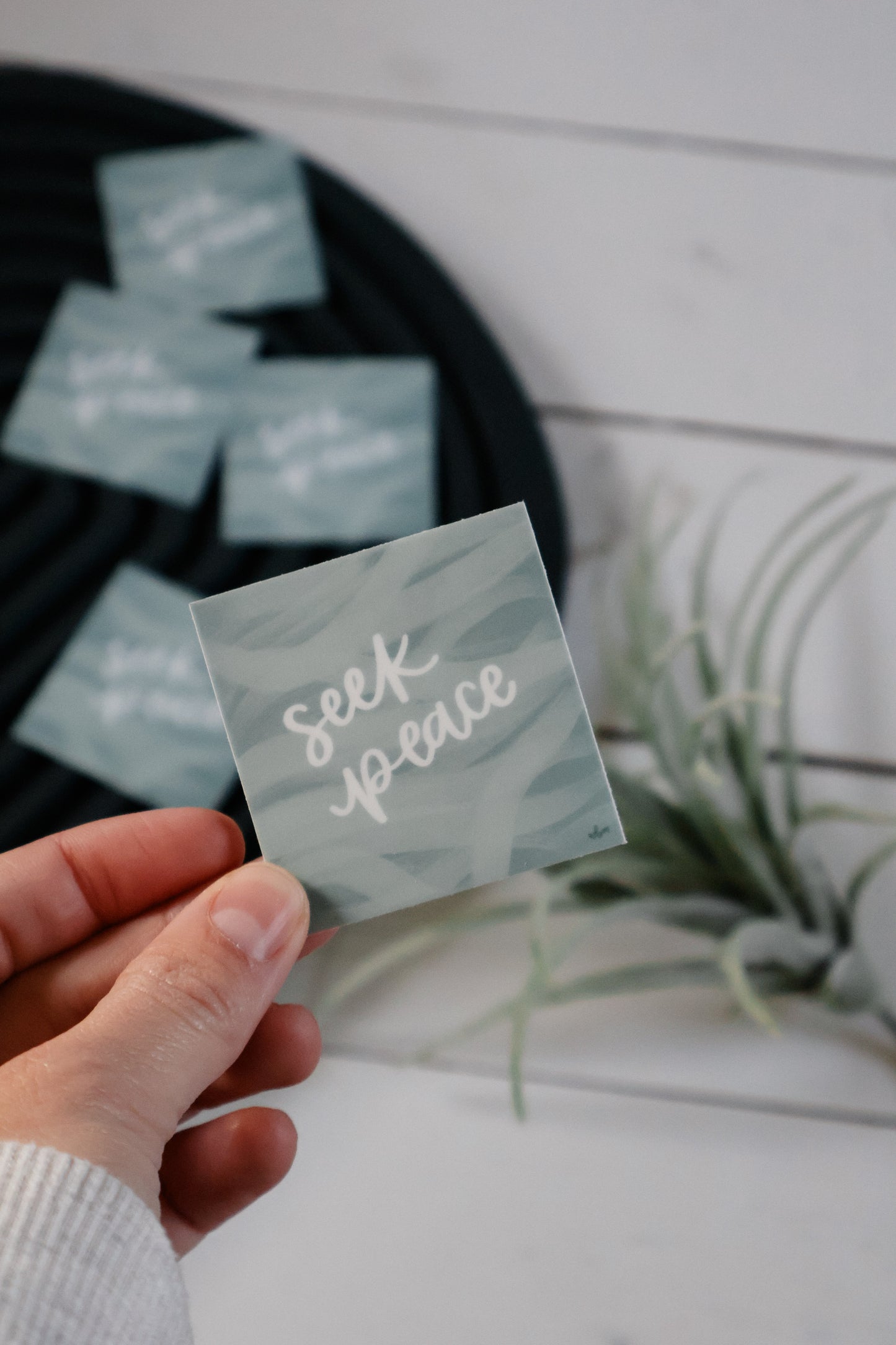 Seek peace | handlettered sticker
