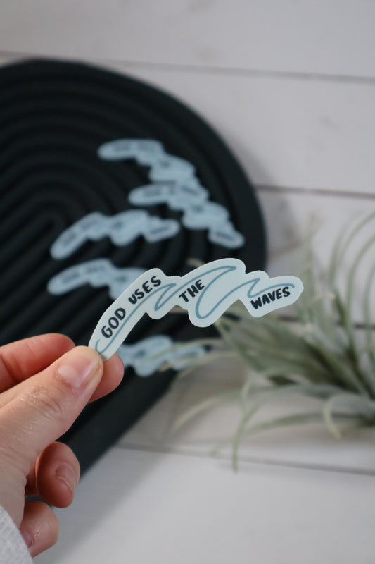 The Waves | handlettered sticker